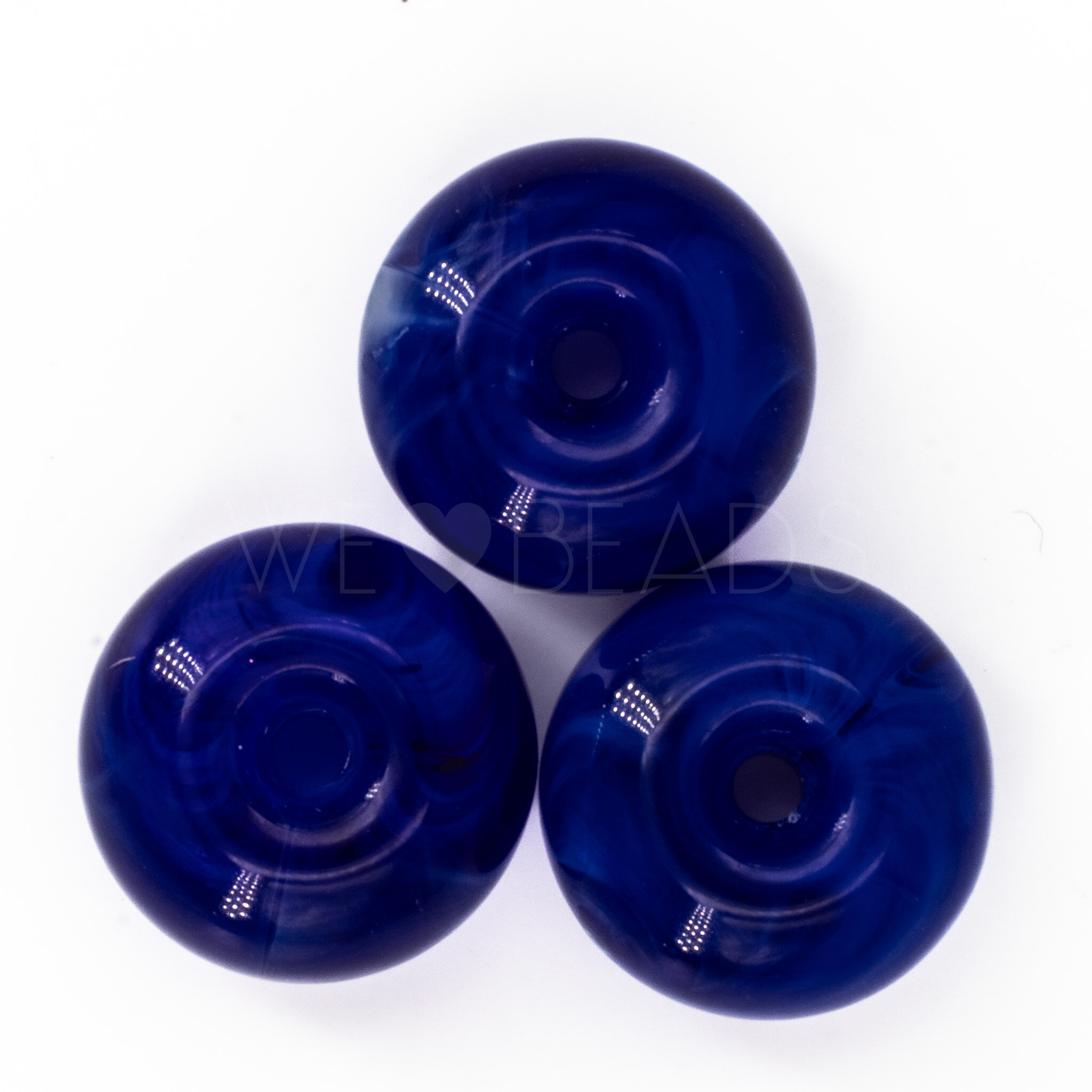 10mm Donut Beads in royal blue