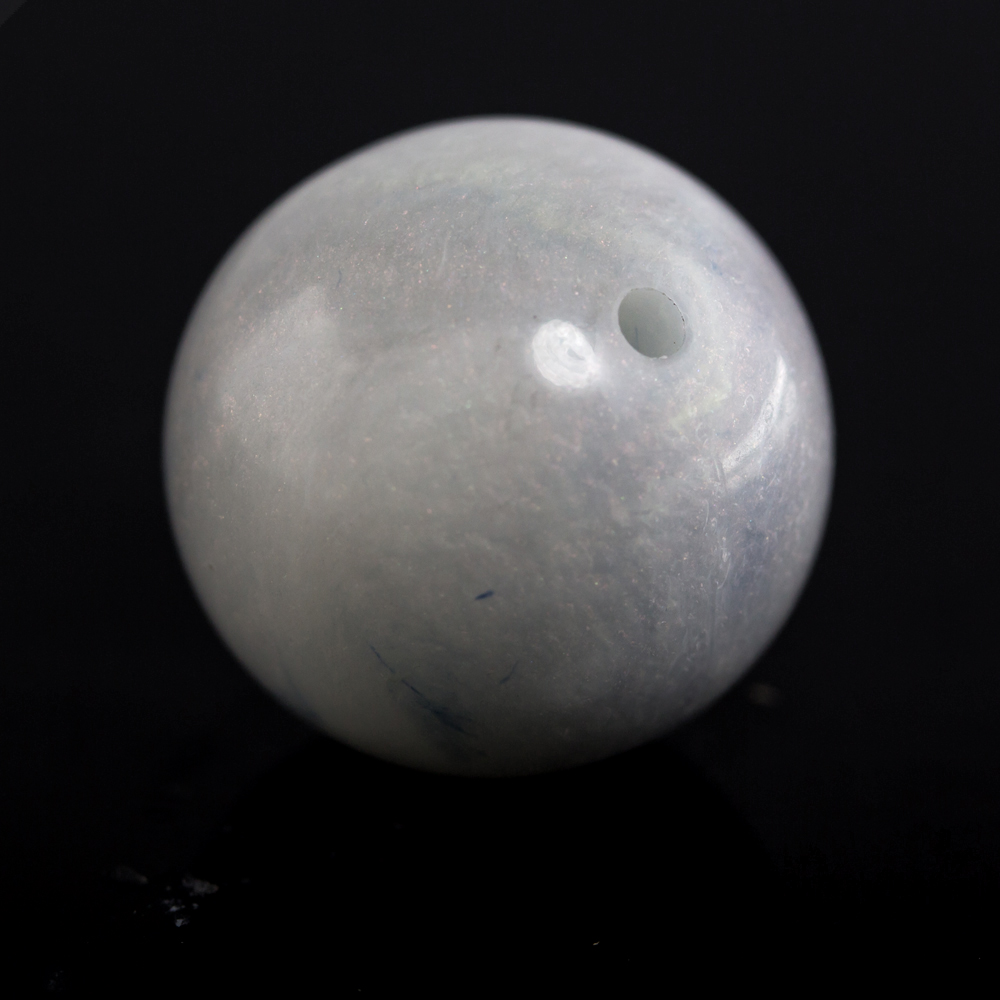 16mm Roundbead in lightgrey  Marbled