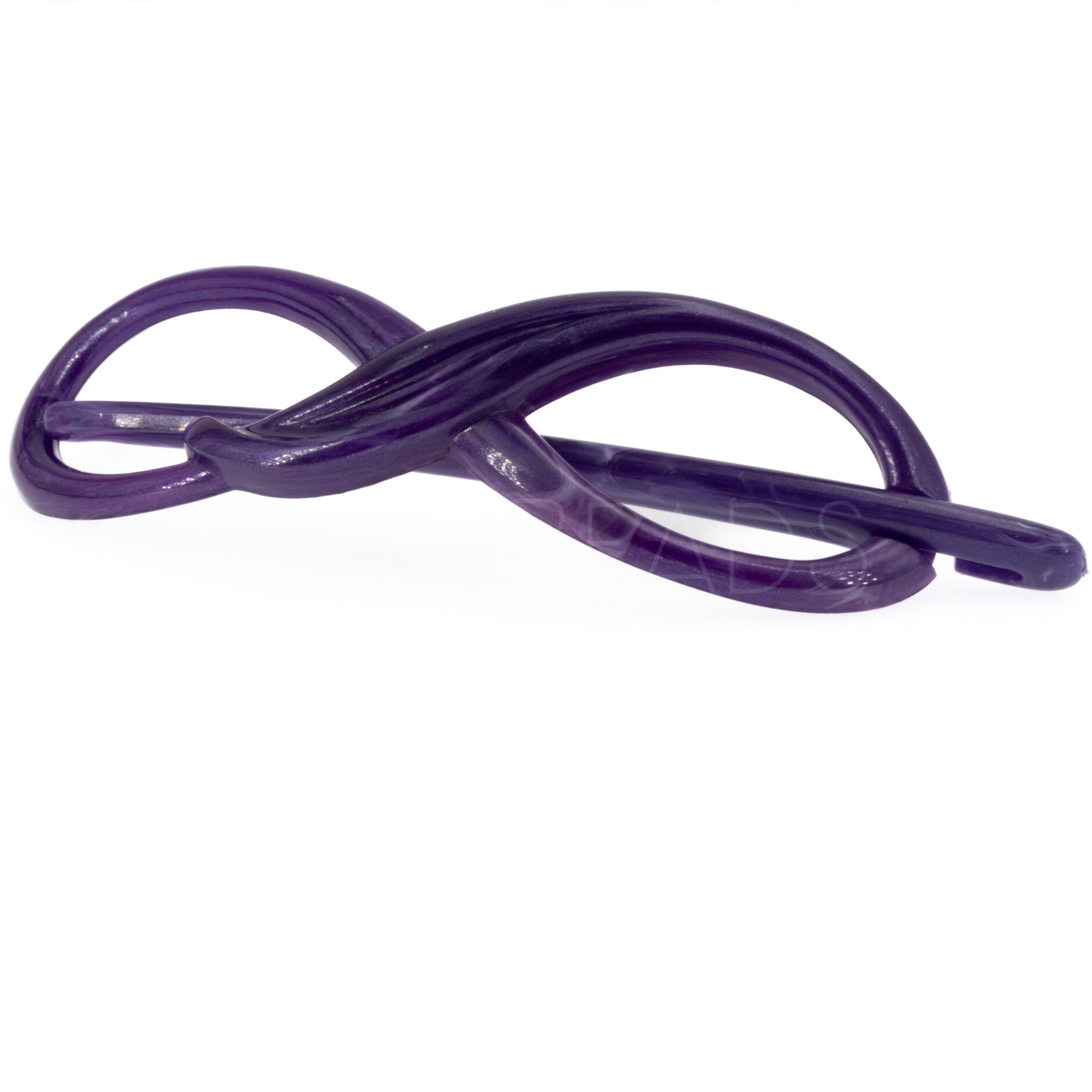 Libellenspange in lila Marmor, Seide, medium