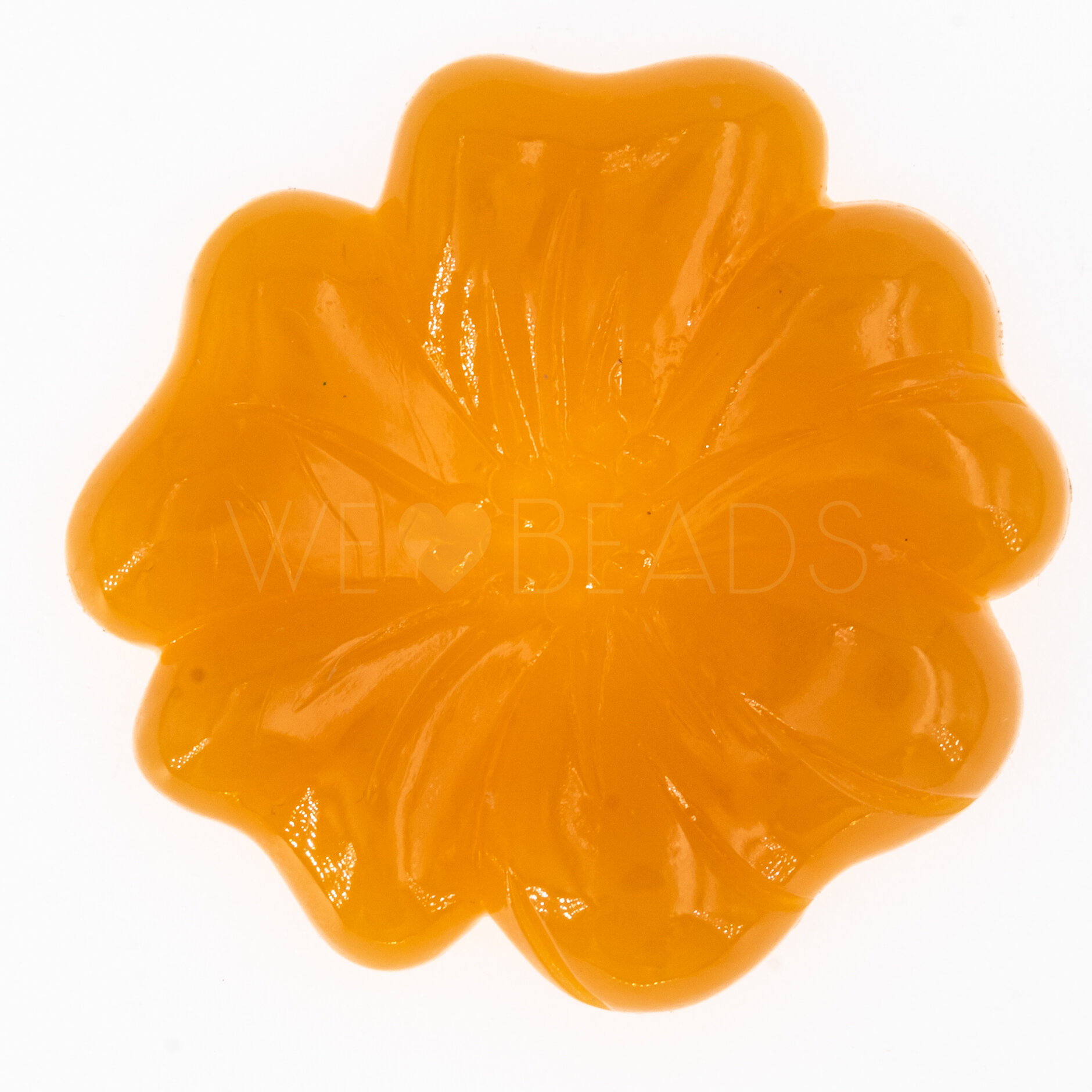 49mm Flower Cabochon in honey yellow
