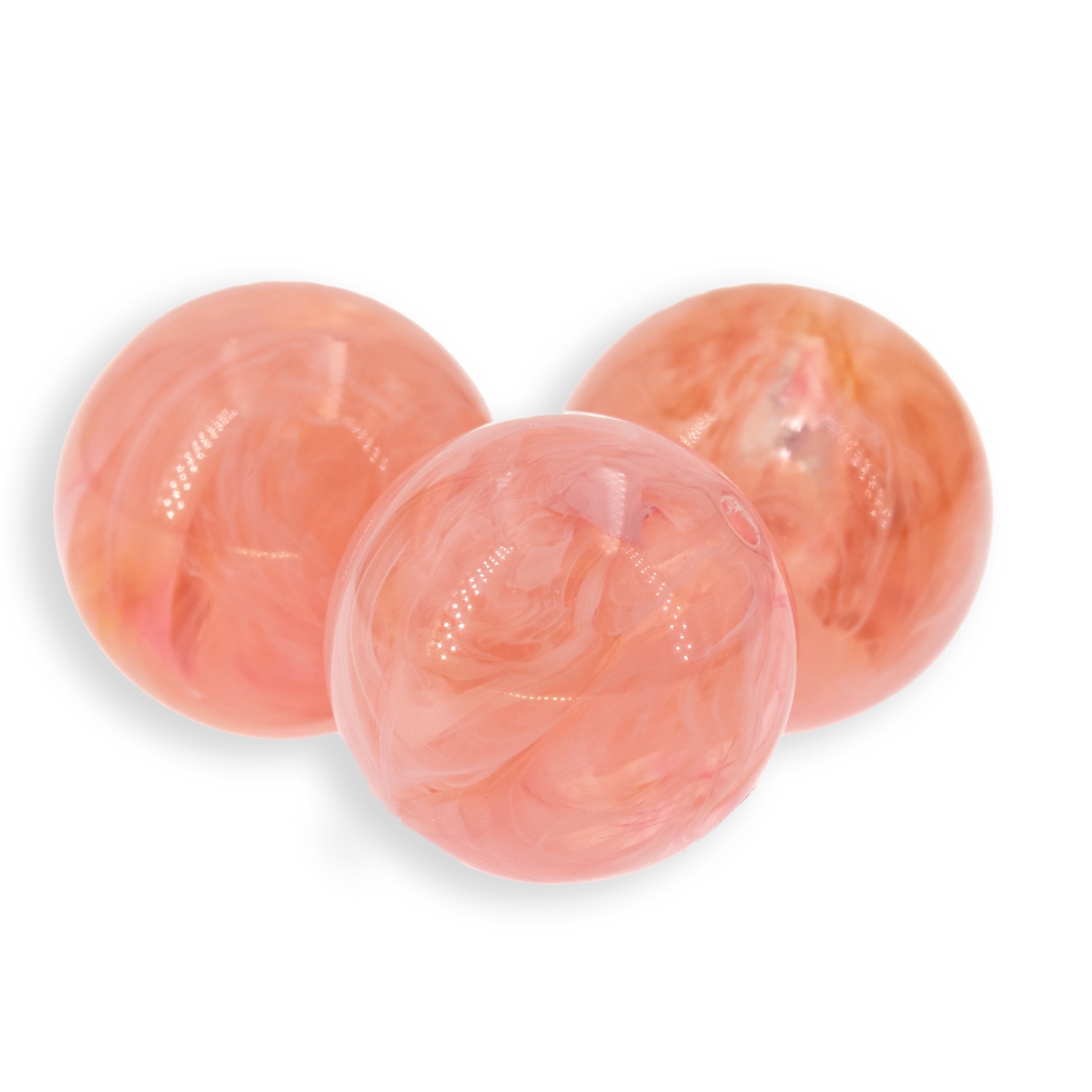 10mm Roundbead in peach cloud Marbled