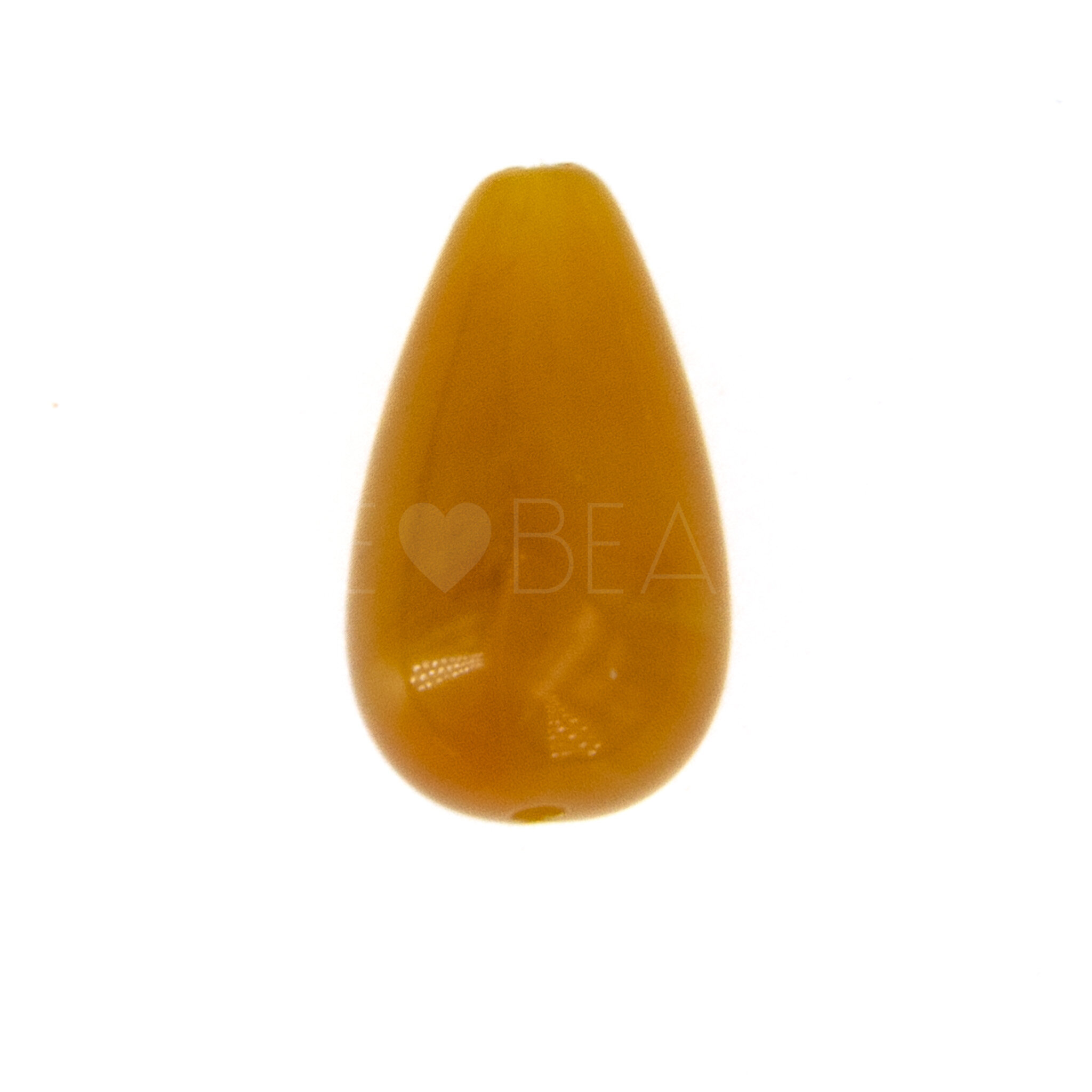 14x8 Tropfen perle in Ginstergelb 