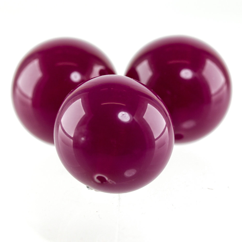 18mm Rundperle in  fuchsia  Opal