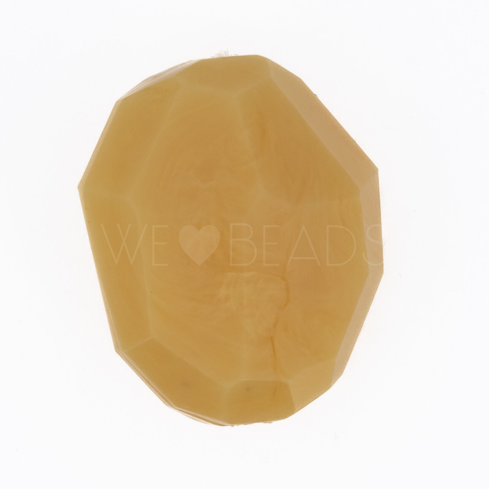 25x21 oval Perle in bananengelb