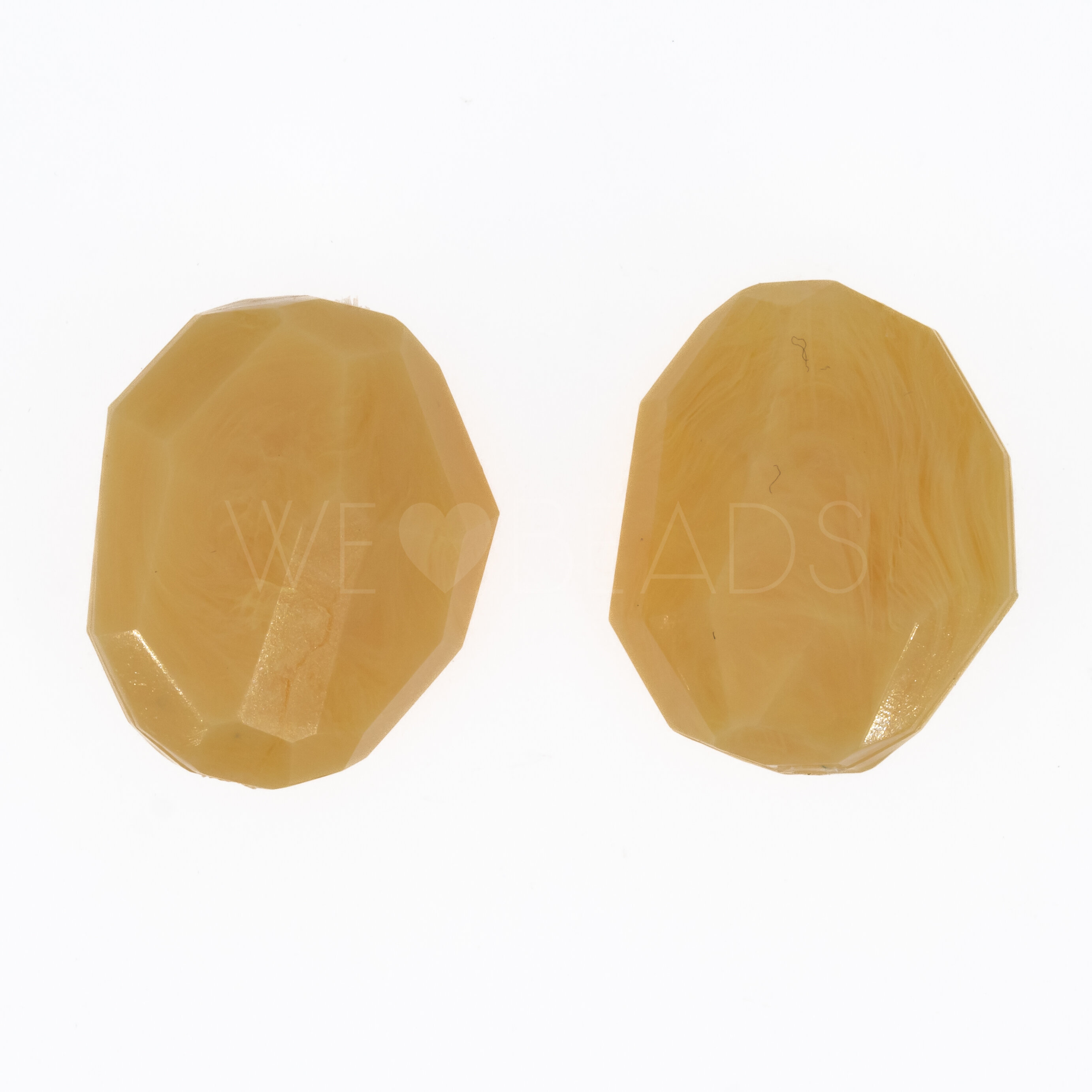 25x21 oval Perle in bananengelb