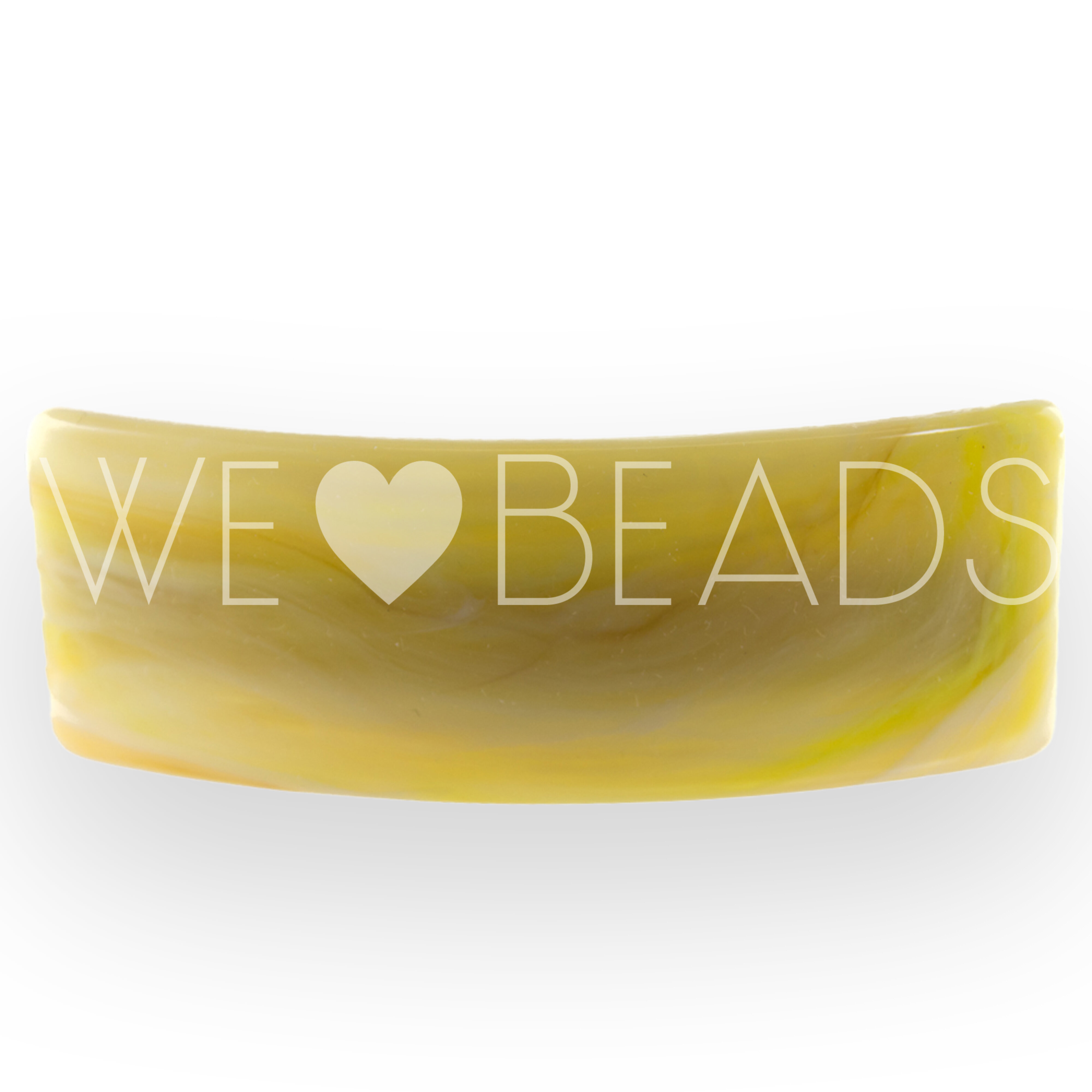 Patentspange Rechteck in elfenbein medium