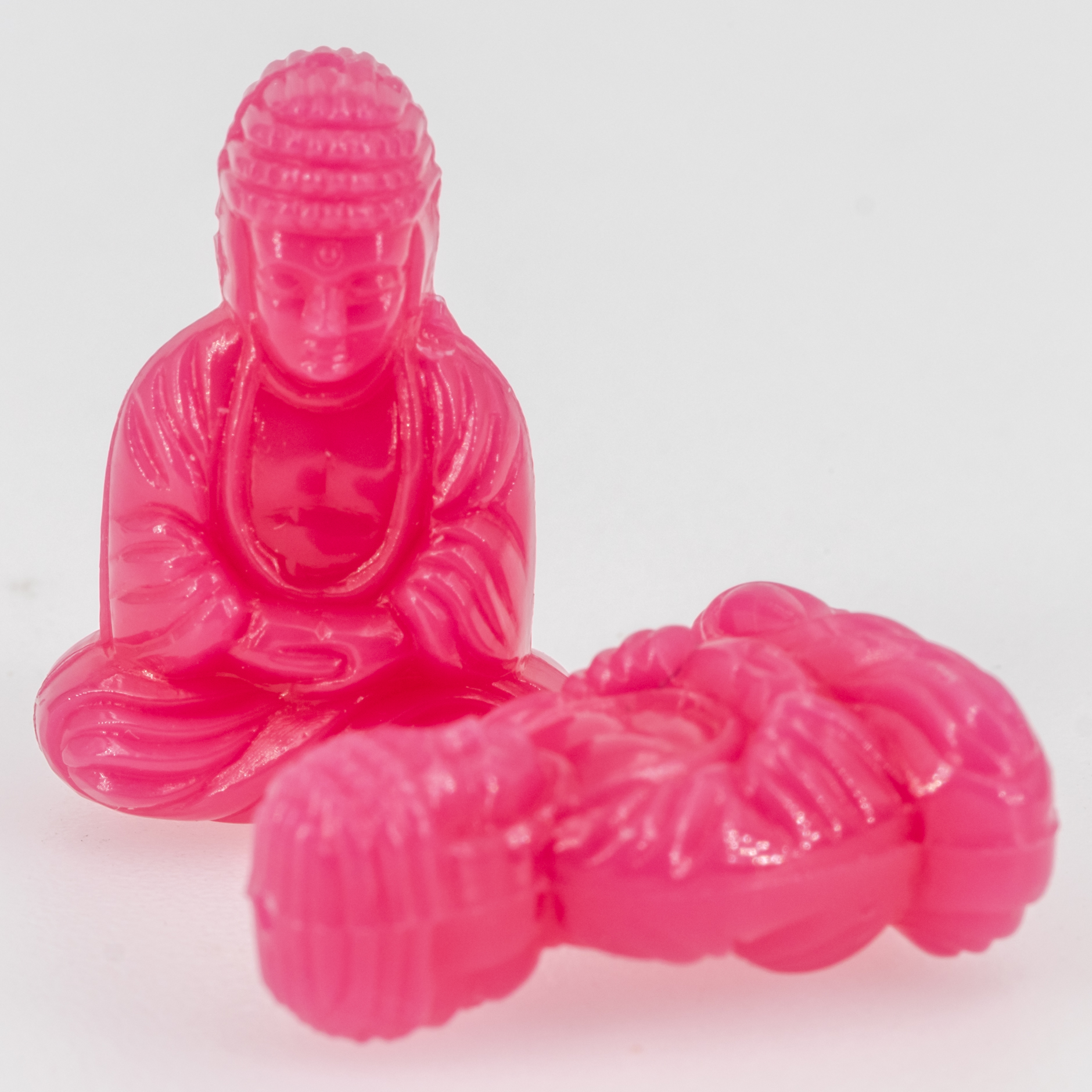 25x18 Buddha-Perle sitzend in pink Satt