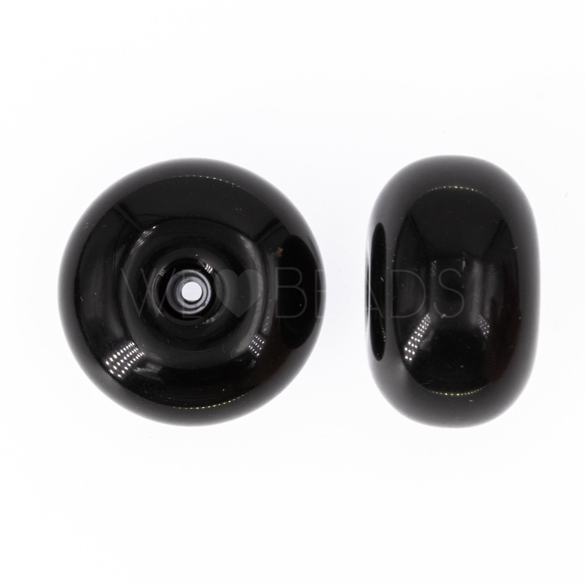 26mm Donut Beads in black
