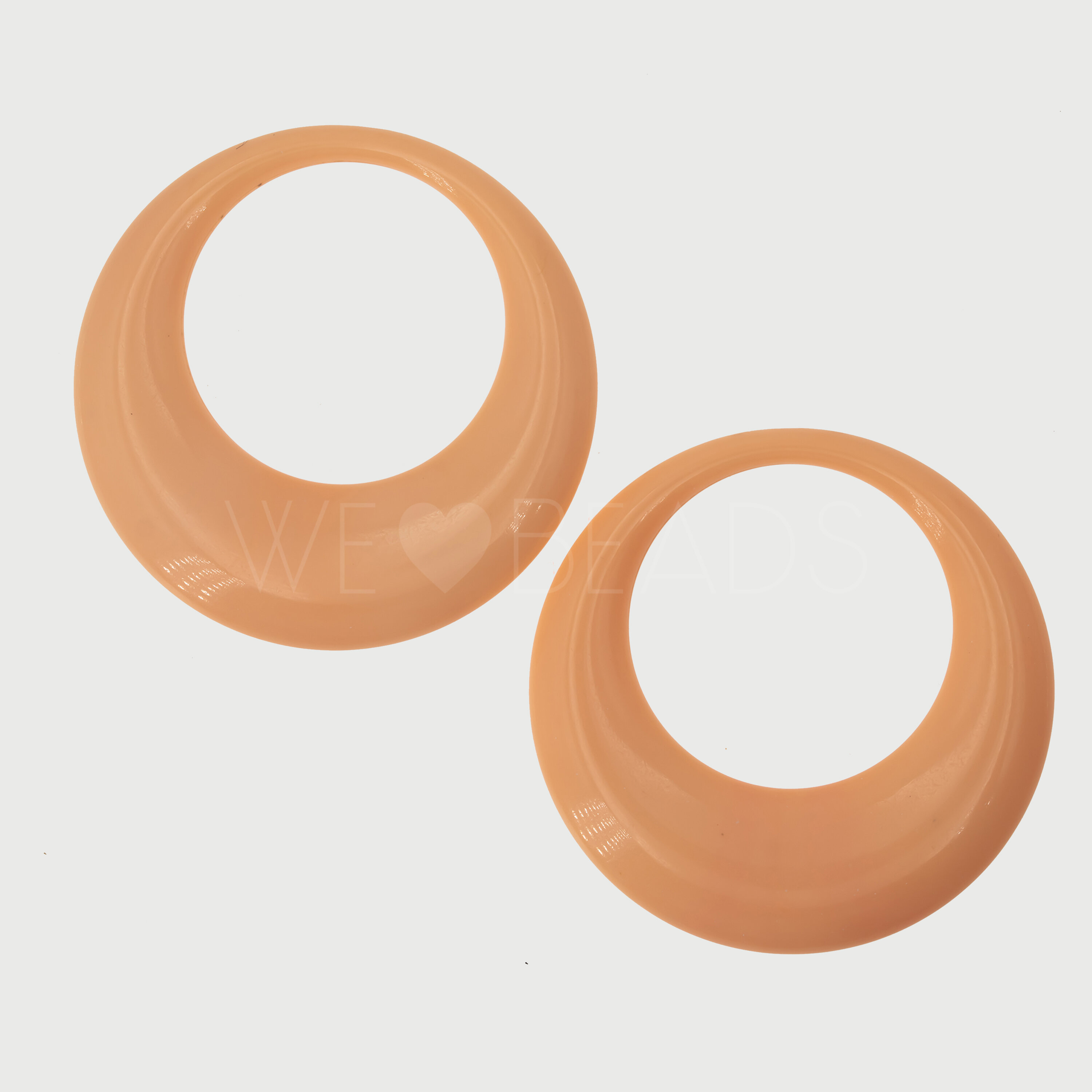 44mm Rund Ring in pfirsich rosa