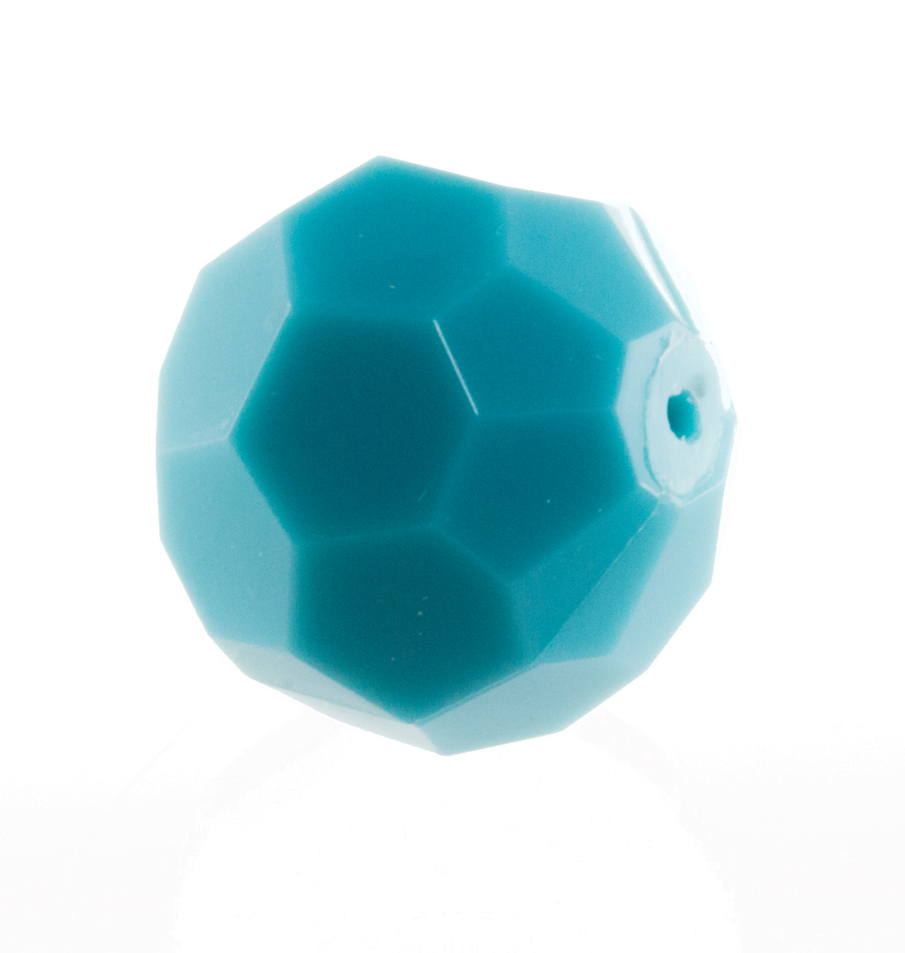 4mm  facettierte Rundperle in  türkis Satt