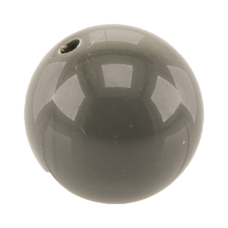 10mm Roundbead in gunmetal grey Opaque