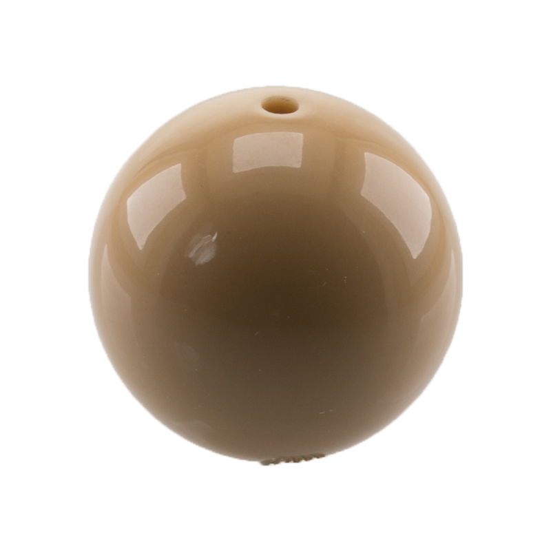 25mm Rundperle in  sandbeige Satt