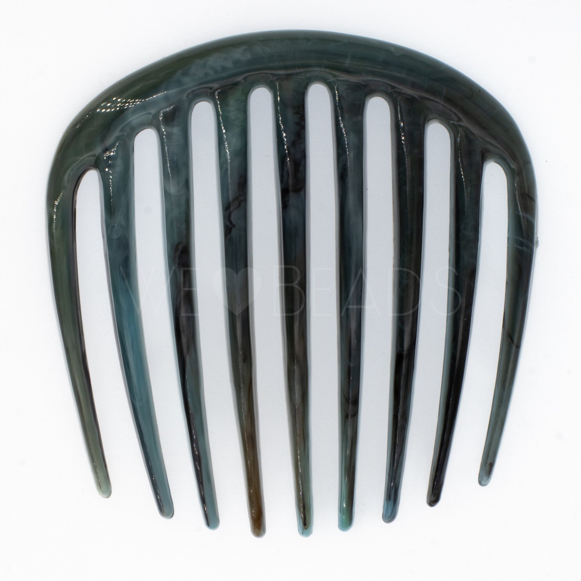 Hair-Comb in Steel blue , medium
