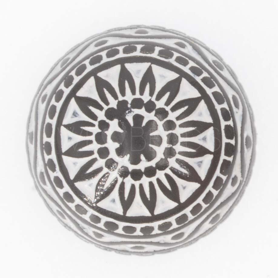 12mm Mosaik  Cabochon Rund in grau