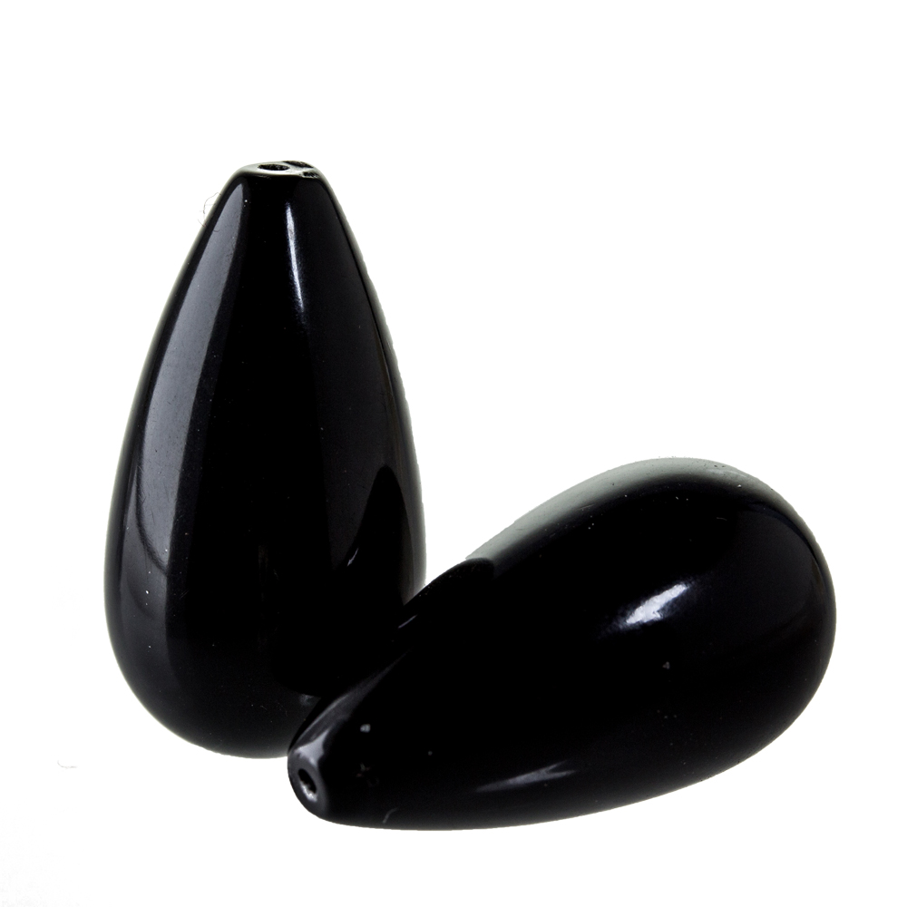 26x14 Tropfen perle in schwarz