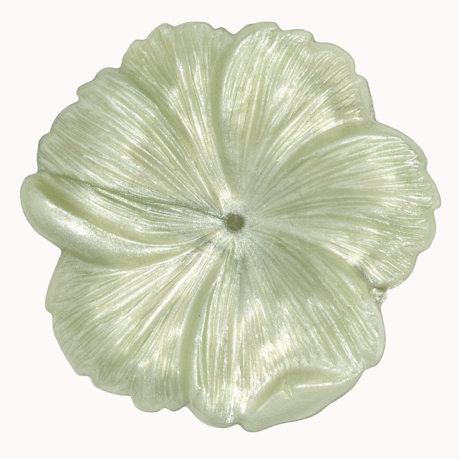33mm Blume Perle in spargelgrün