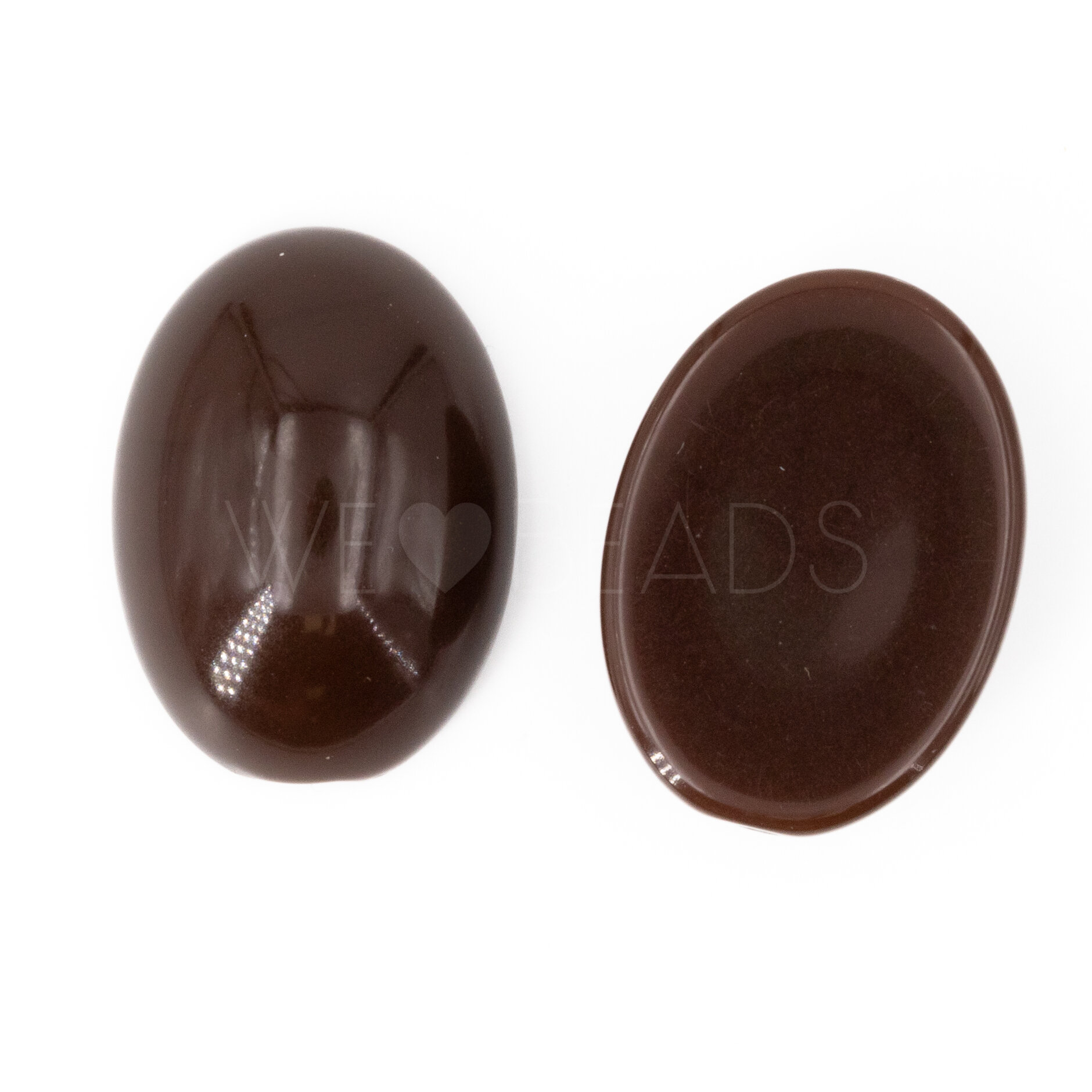 14x10 Cabochon oval in mahagoni brown