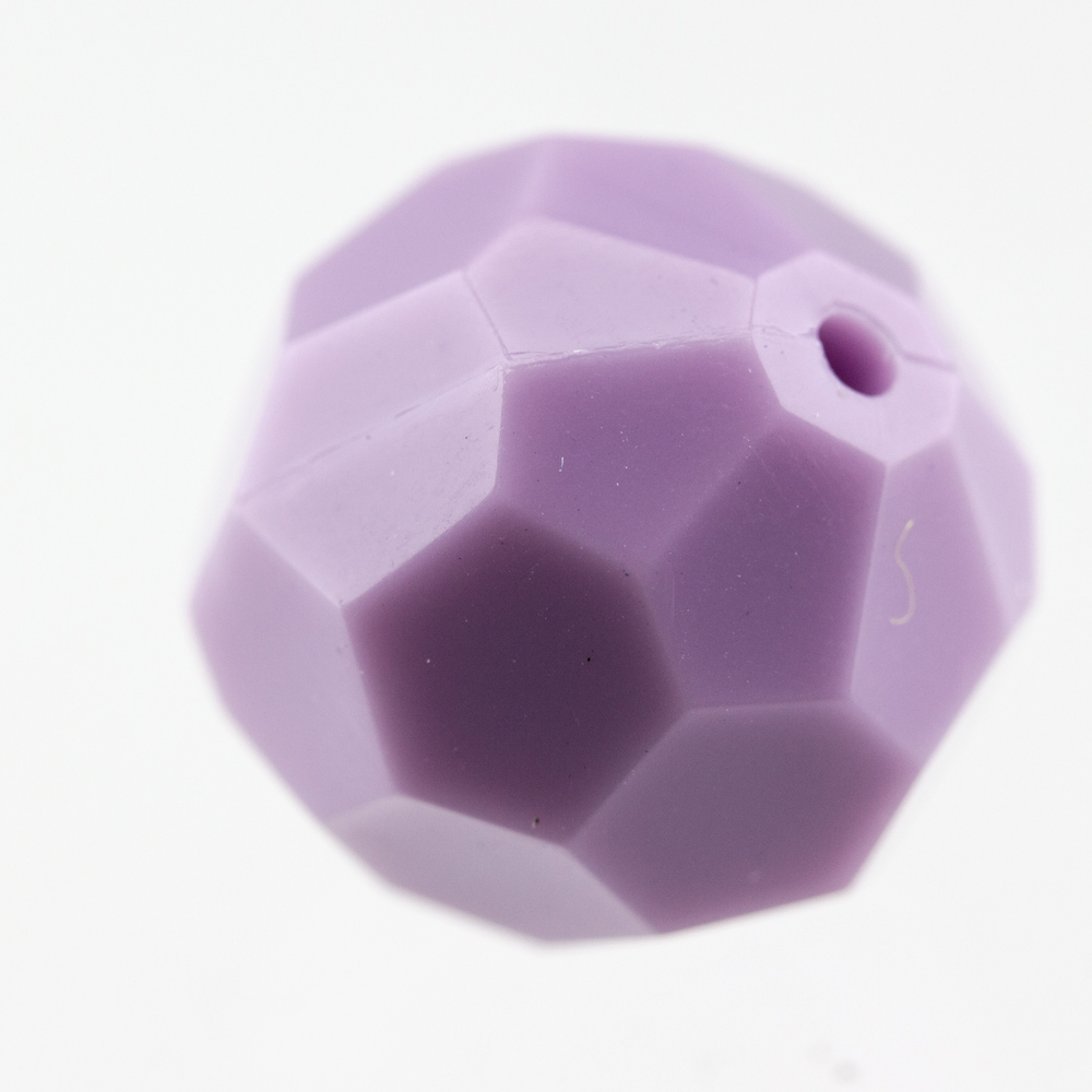 10mm  facettierte Rundperle in  helllila Satt