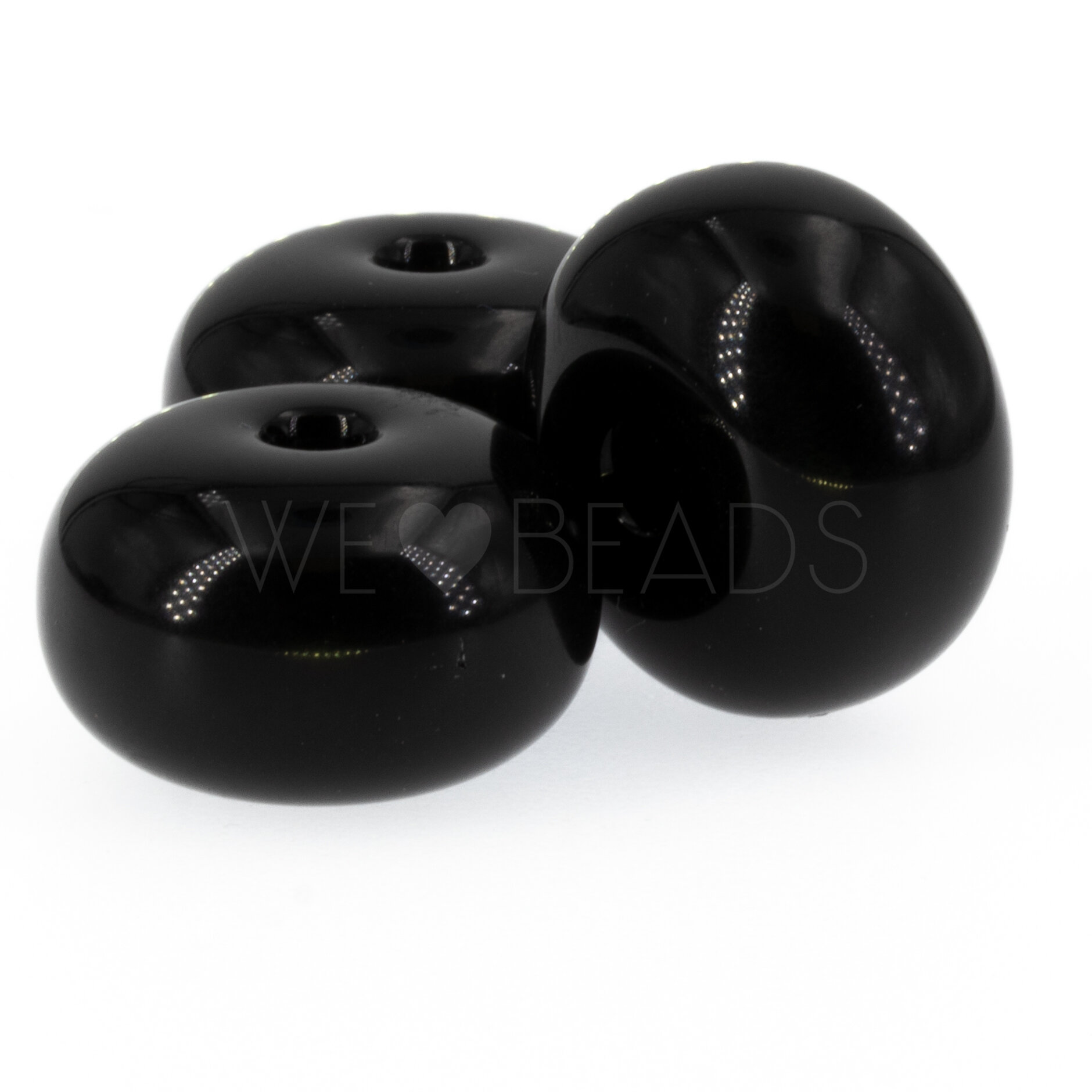 26mm Donut Beads in black