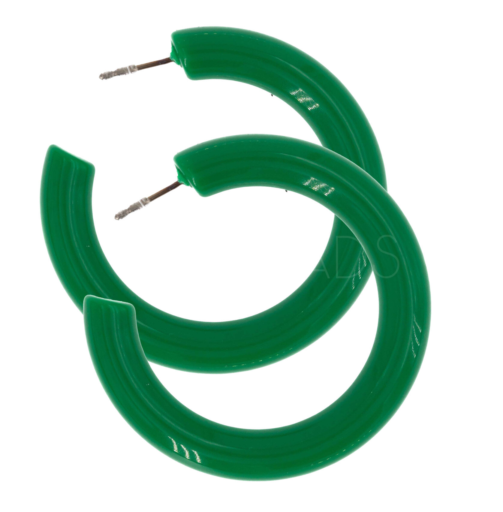 42mm Creole Ring in golfrasen grün (1Paar)