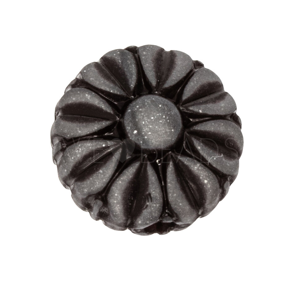 10mm Flower Beads in alt silber