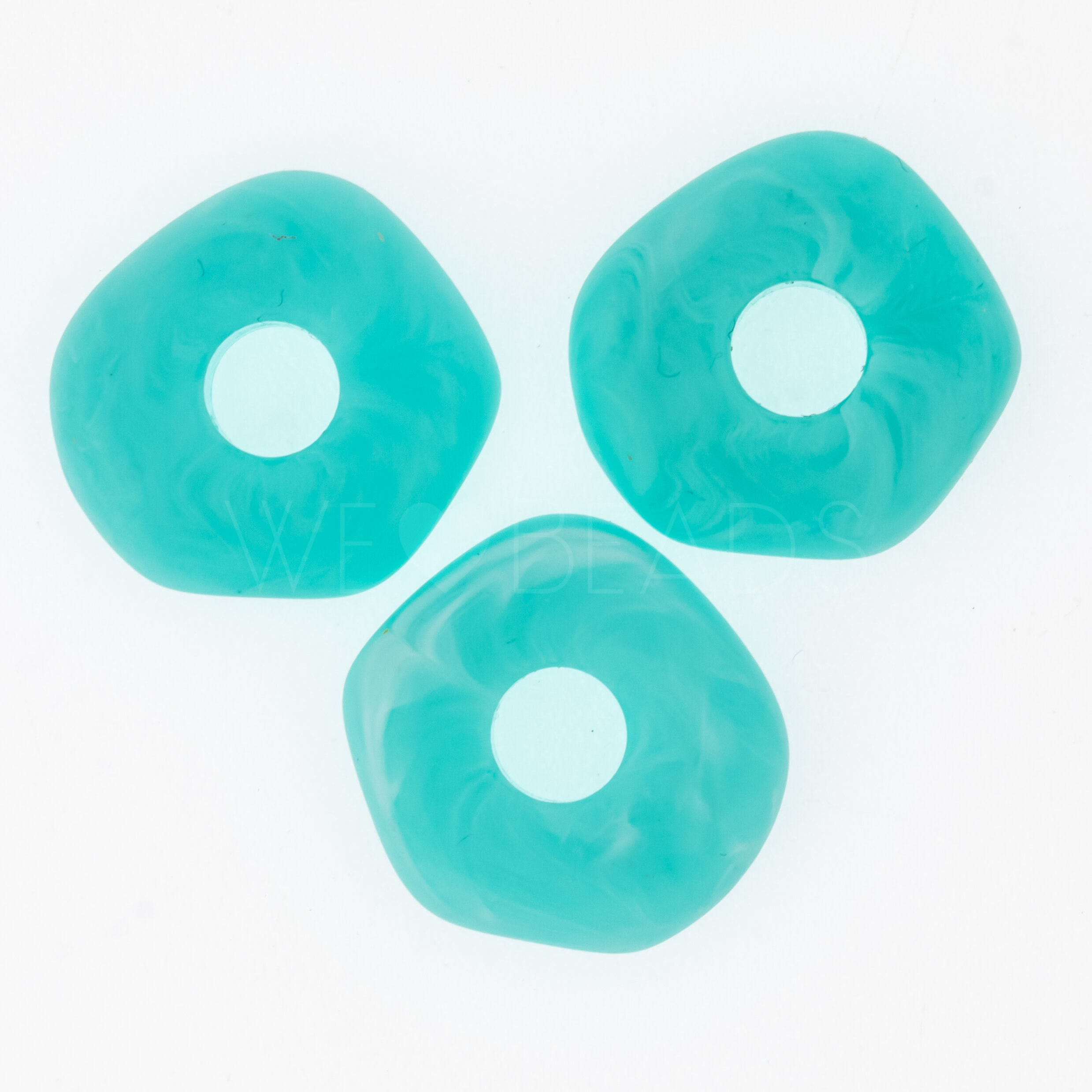 20mm Donut Beads in ice green