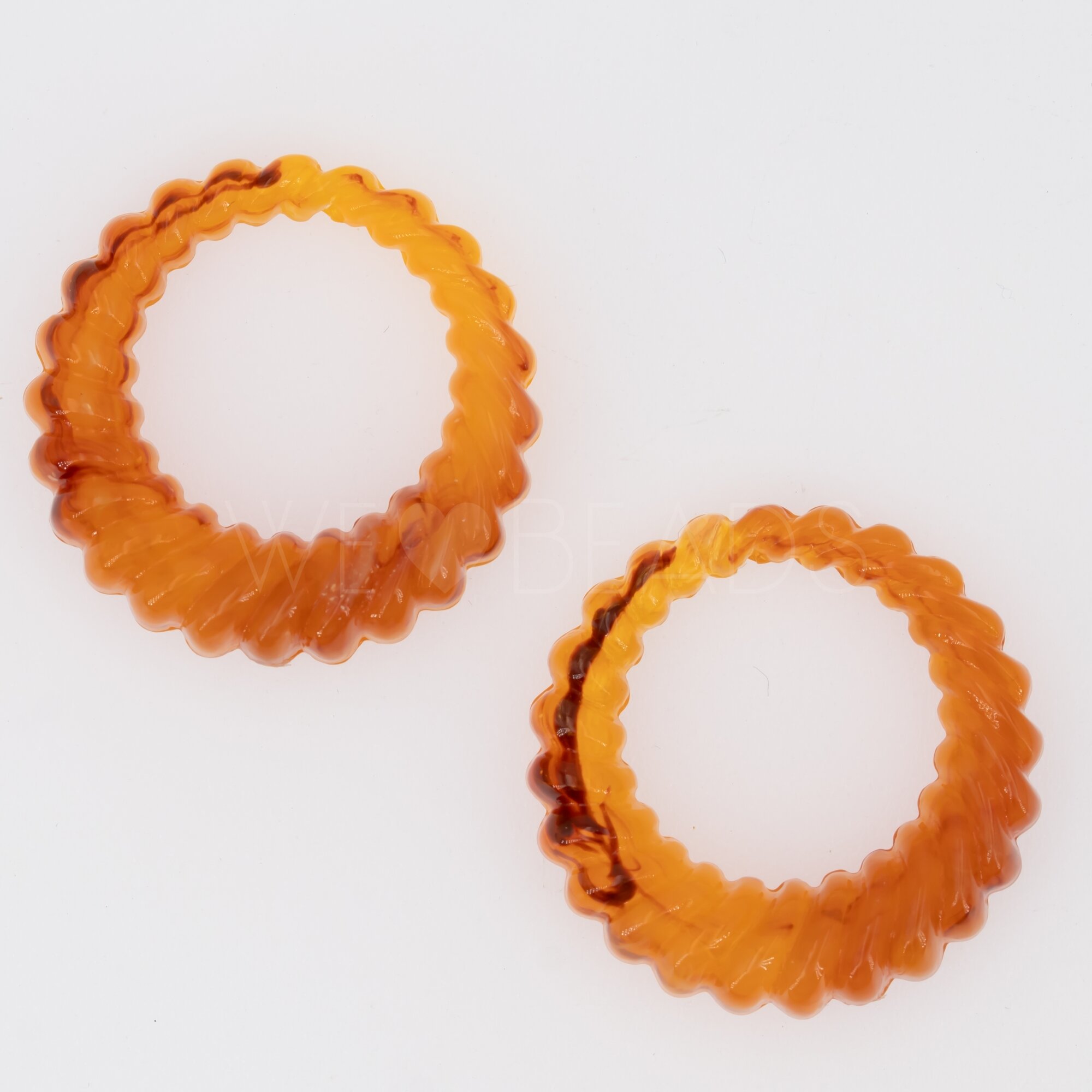 30mm Rund Anhänger in bernstein 