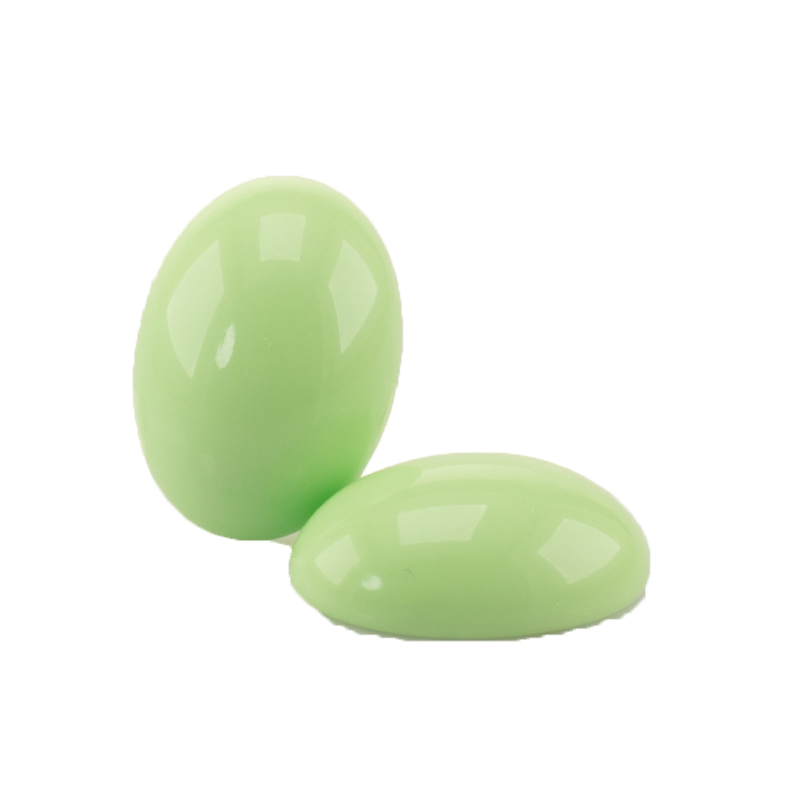 14x10 Oval Cabochon  - mintgreen Opaque,