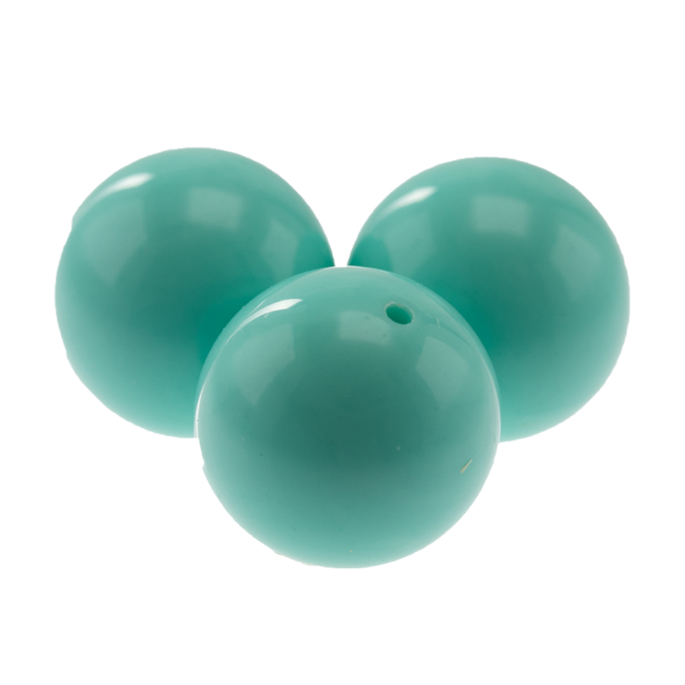 14mm Rundperle in  türkis Satt