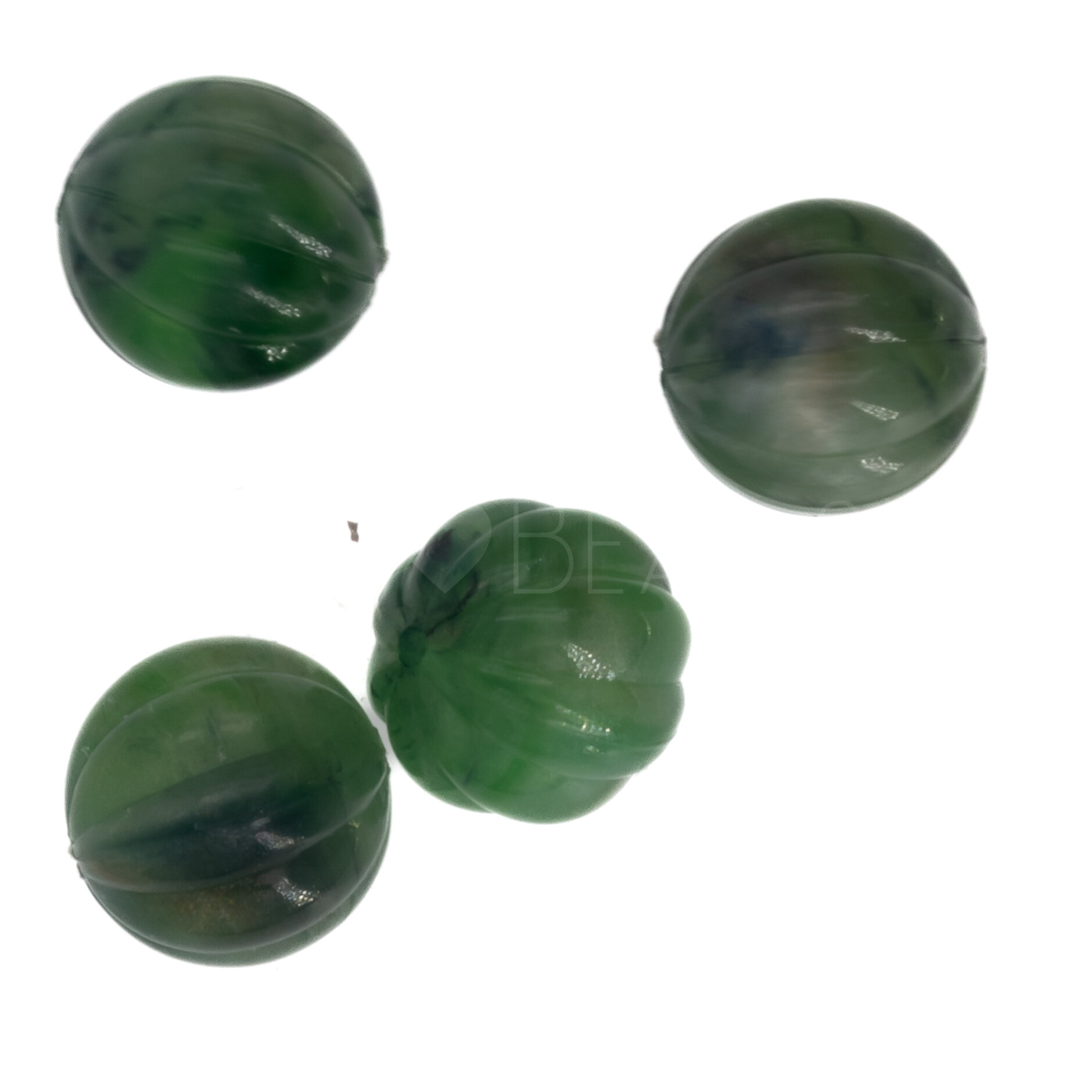 10mm Perle Rund in Waldgrün