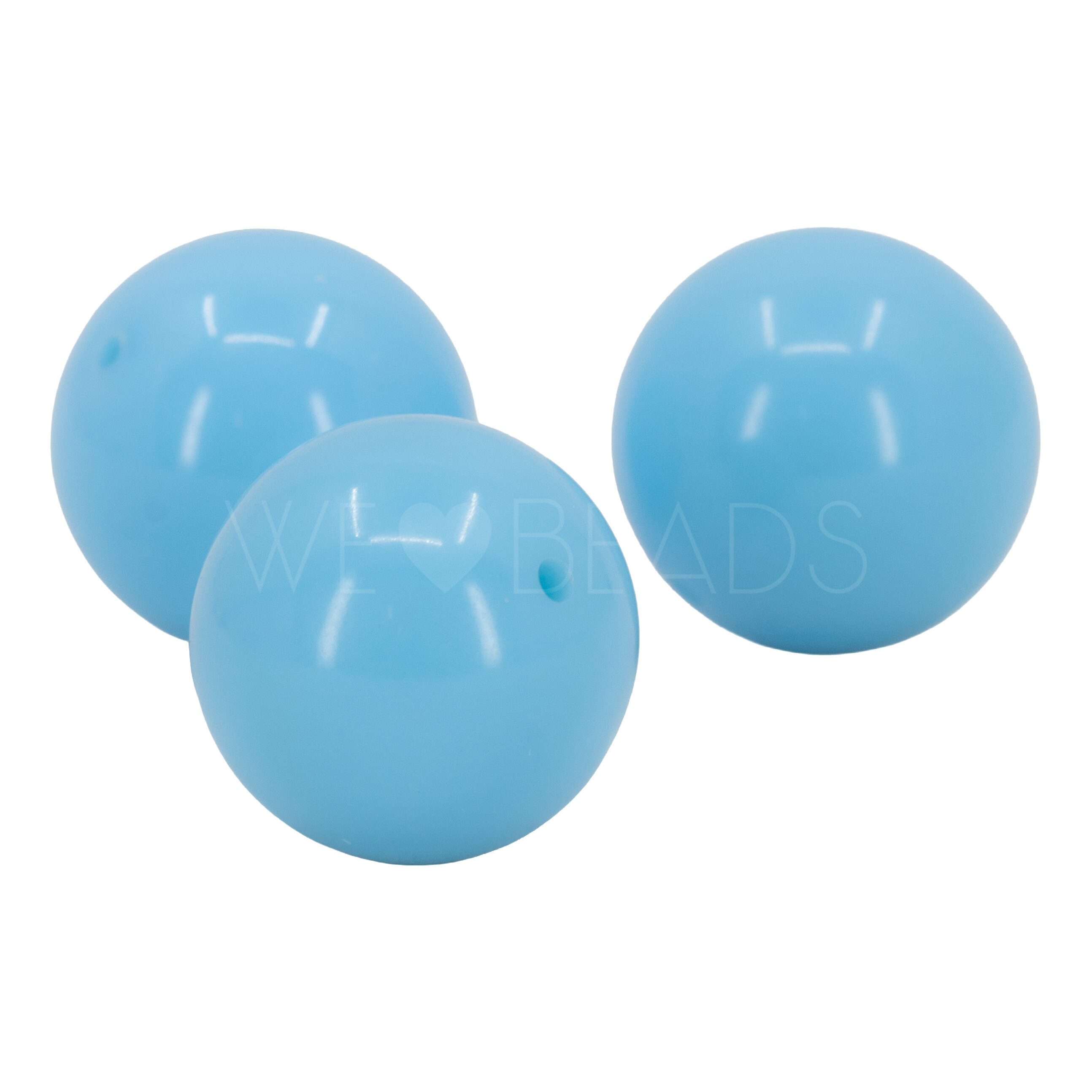 14mm Roundbead in pastel blue Opaque