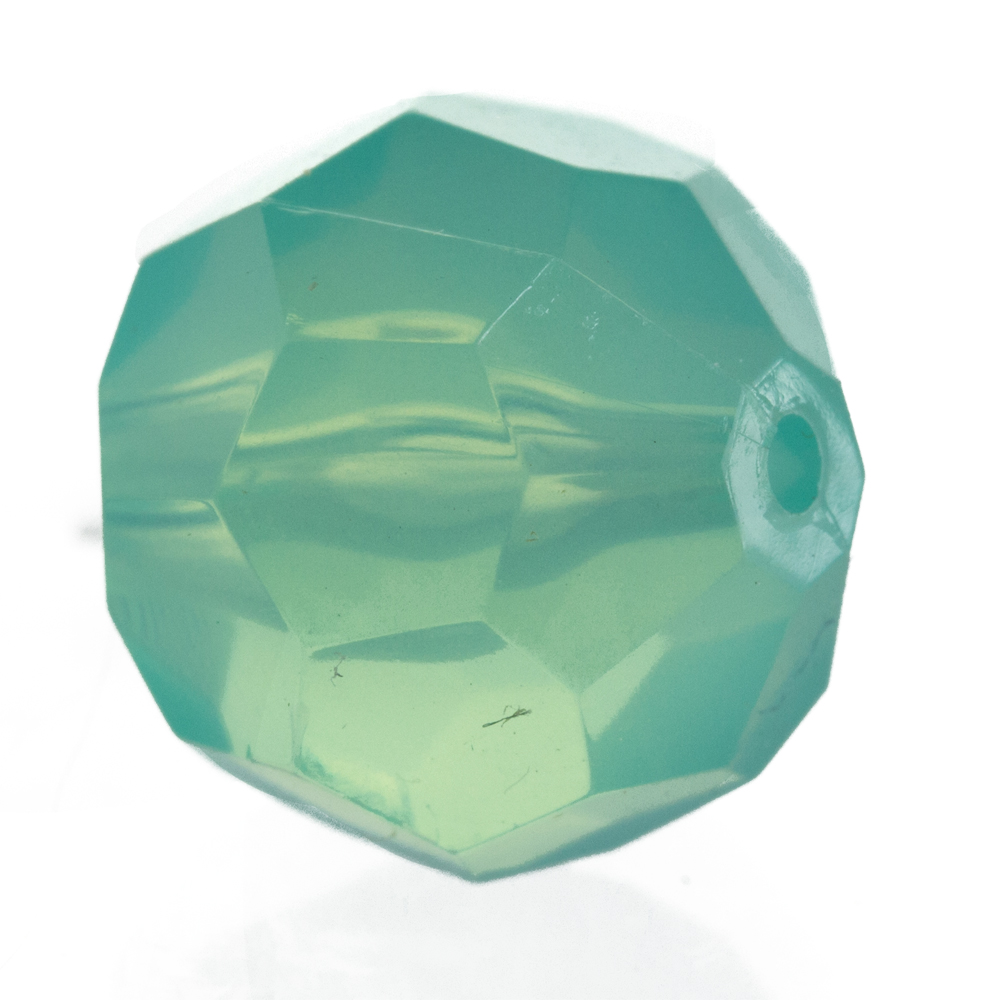 6mm  facettierte Rundperle in  türkis  Opal