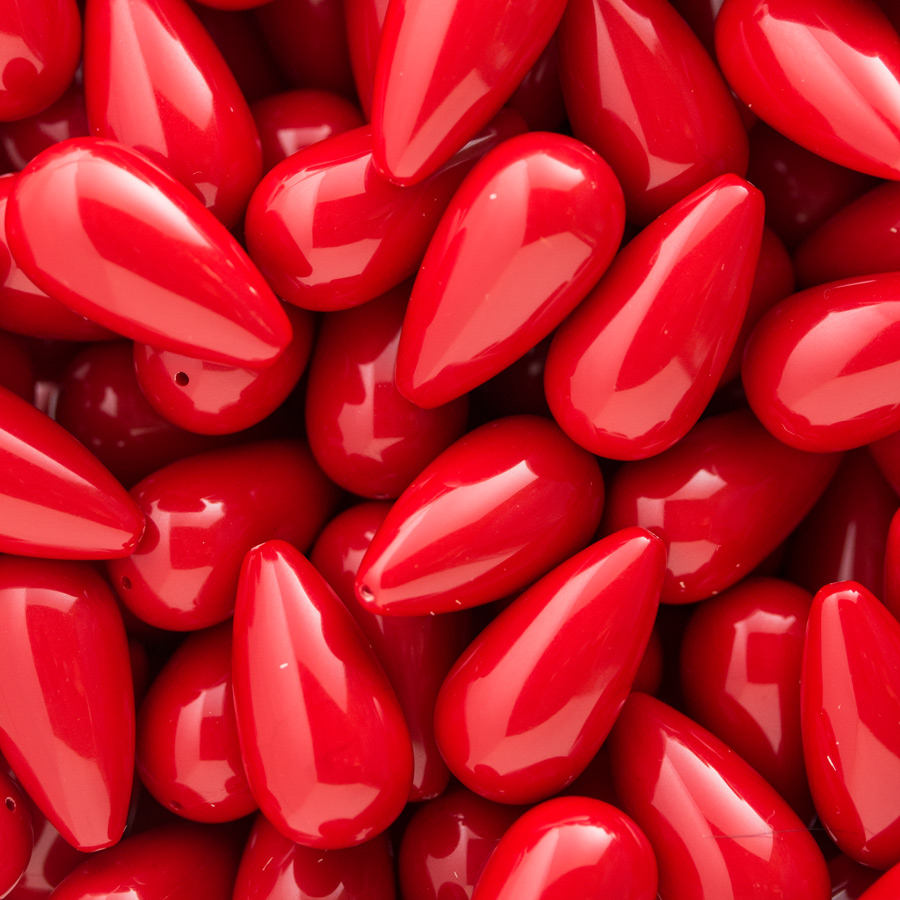 26x14 Tropfen perle in rot 