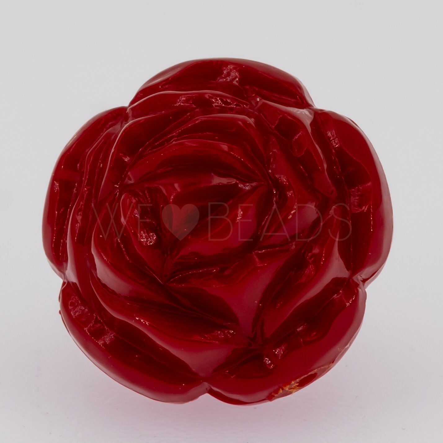 14mm Rose Perle in blutrot