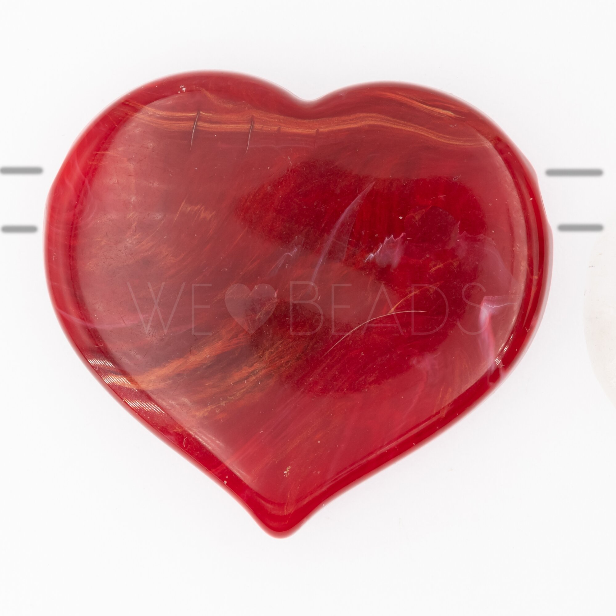 44x40 Herz Perle in Royal rot