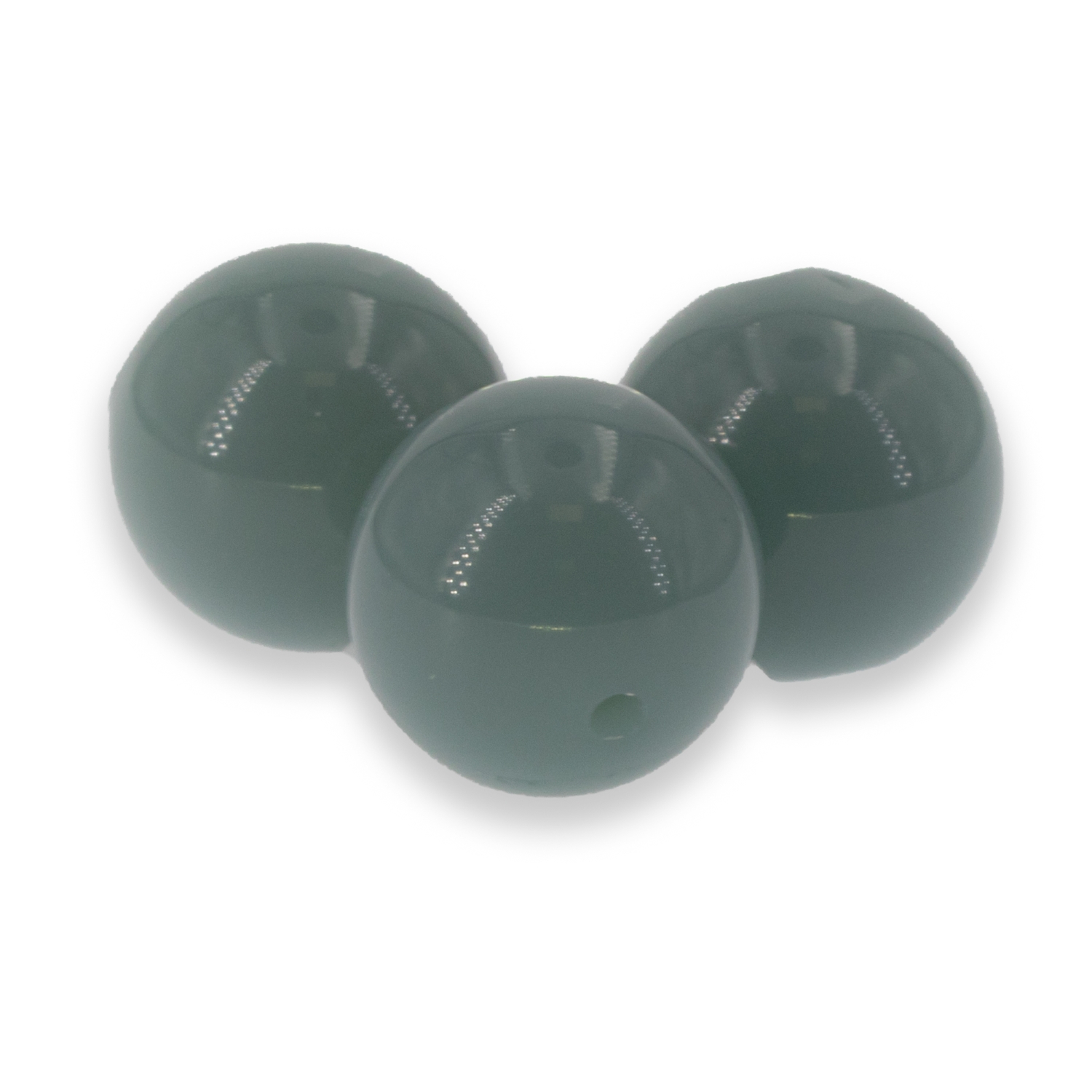 10mm Rundperle in  tiefes tannengrün Opal