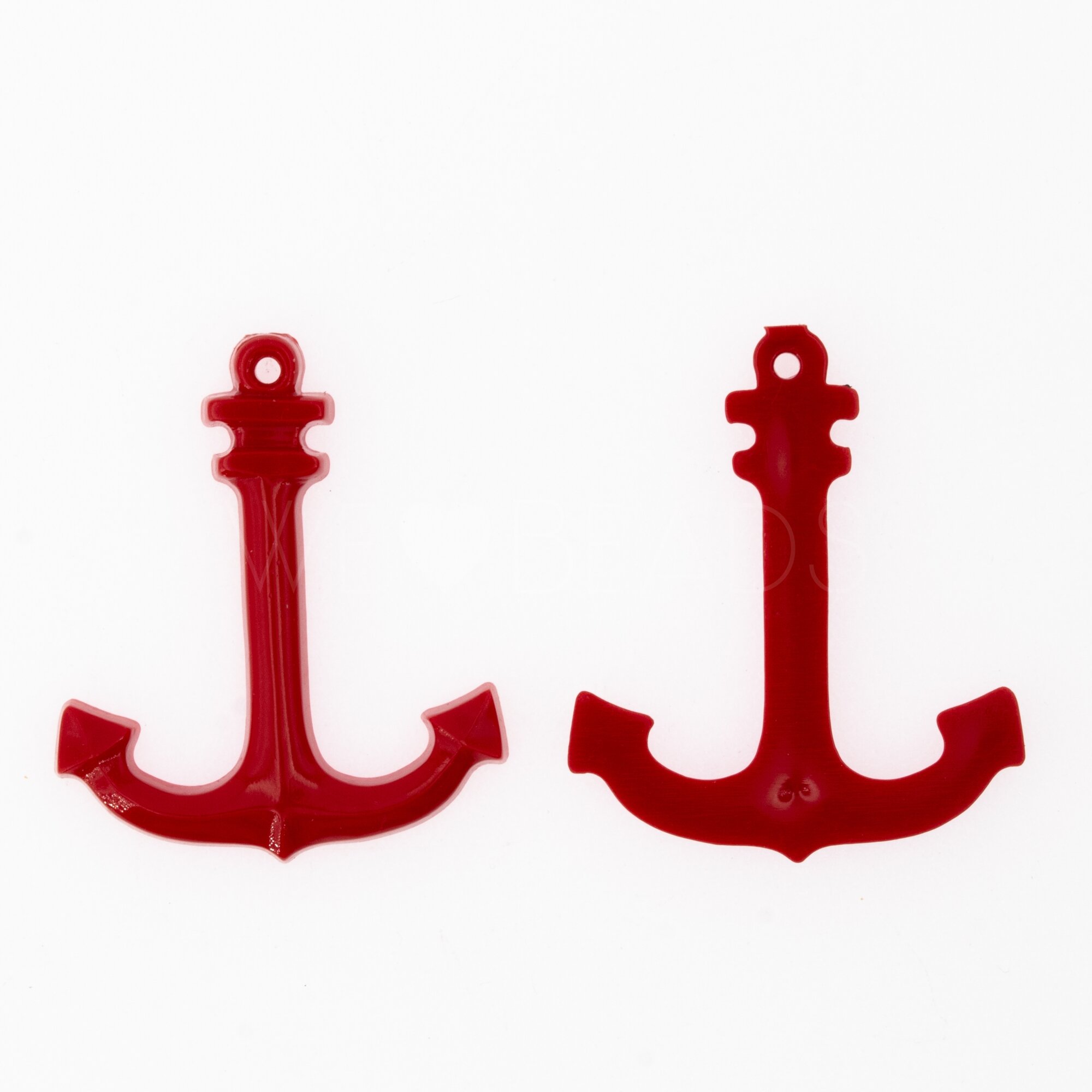 30x26 anchor Charm in red