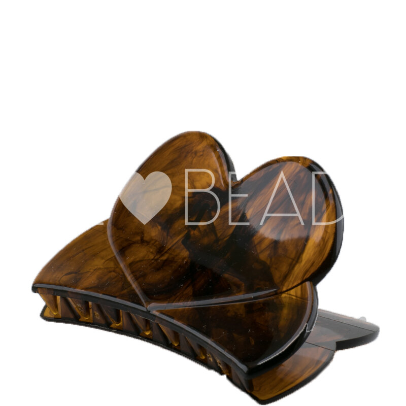 Herz Haarspange in Havanna Large