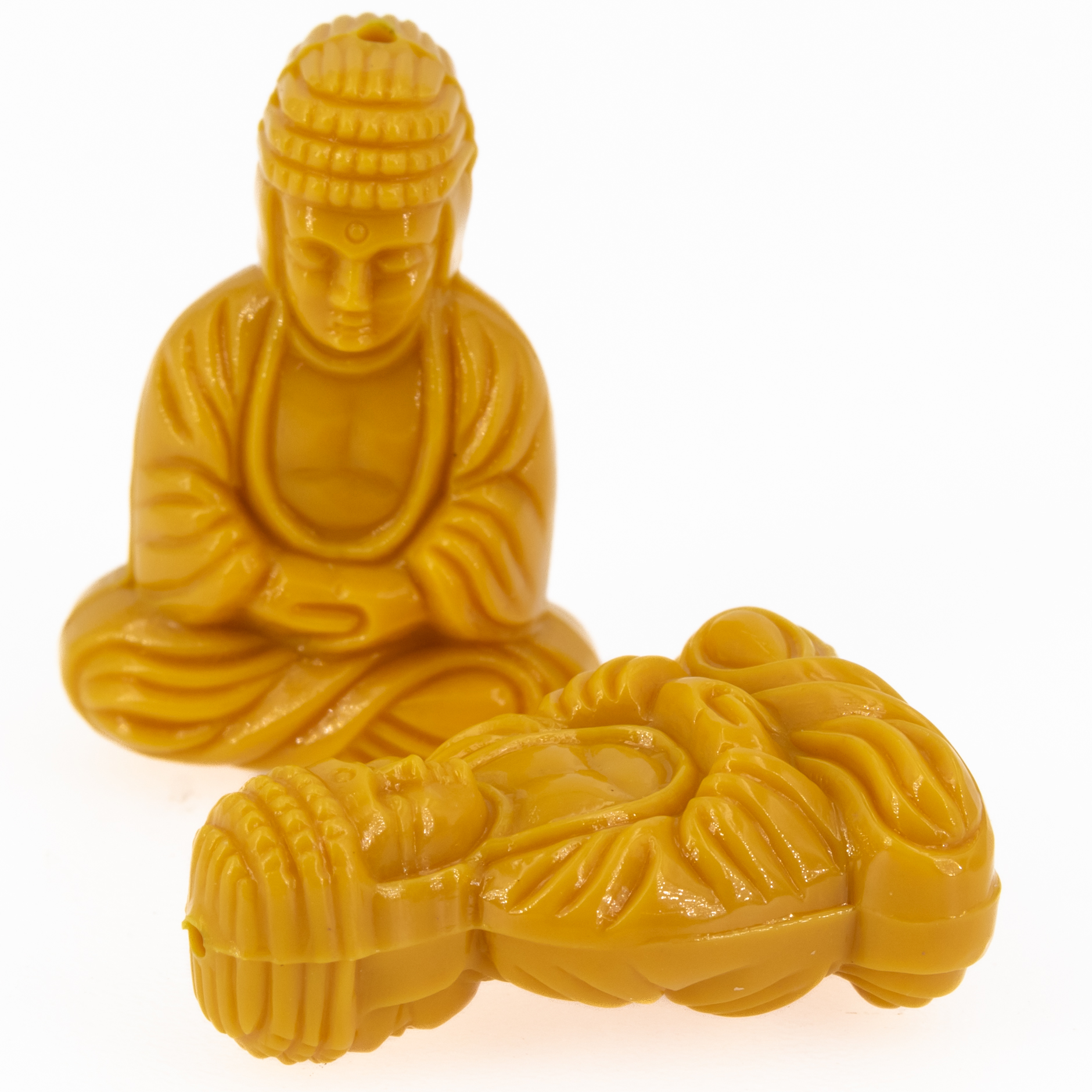 28x18 Buddha bead in mustard yellow