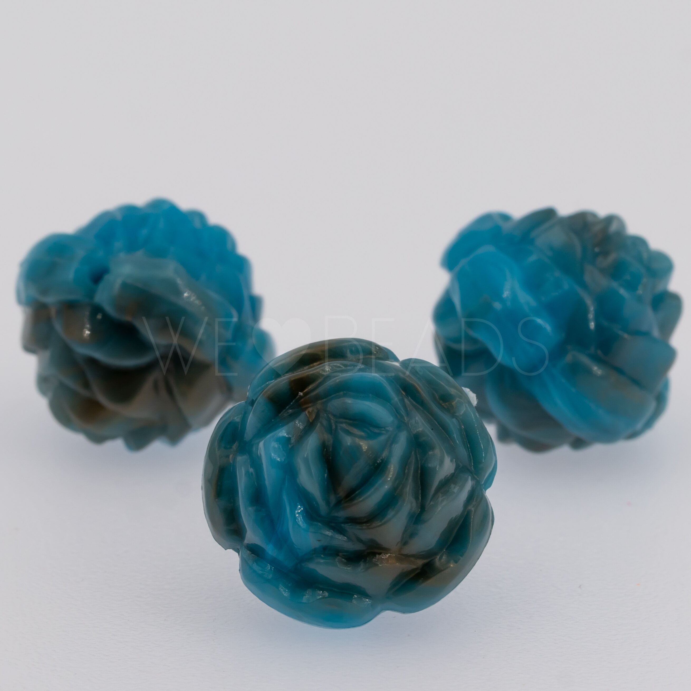 18mm Rose Perle in türkis gold