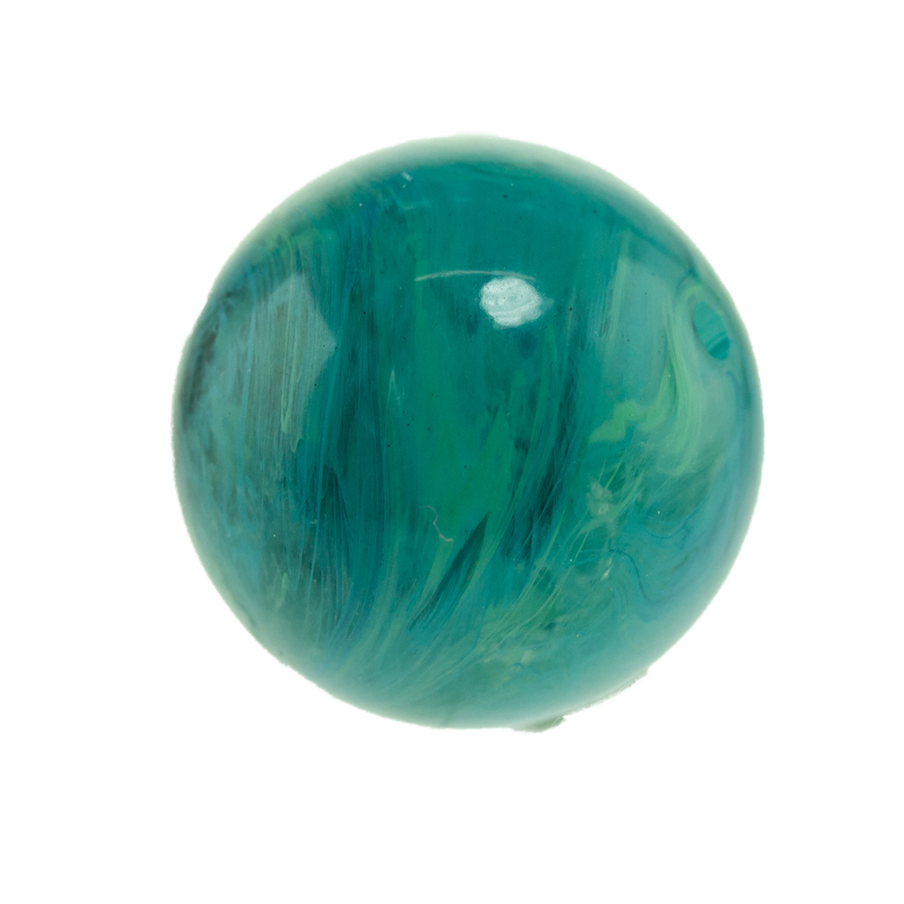 18mm Roundbead in aqua blue Marbled