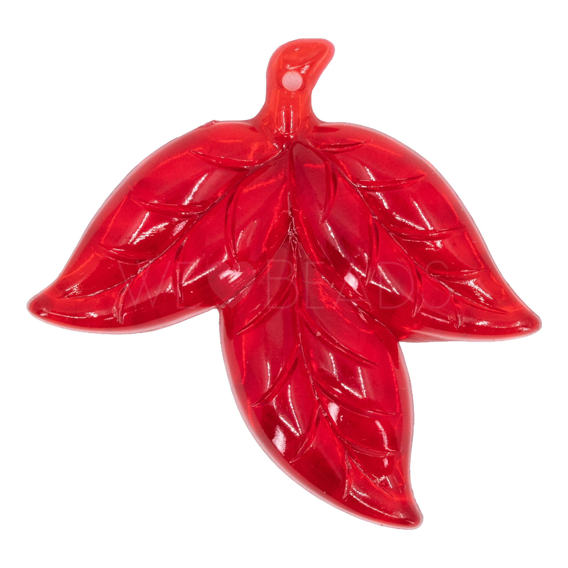 50mm Blatt Anhänger in rot