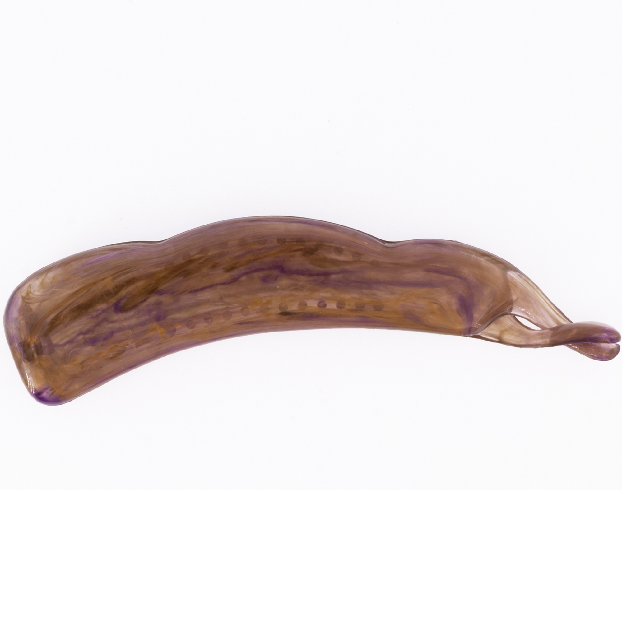 10cm Bananenspange in violett gold Marmor, Seide, Transparent, medium