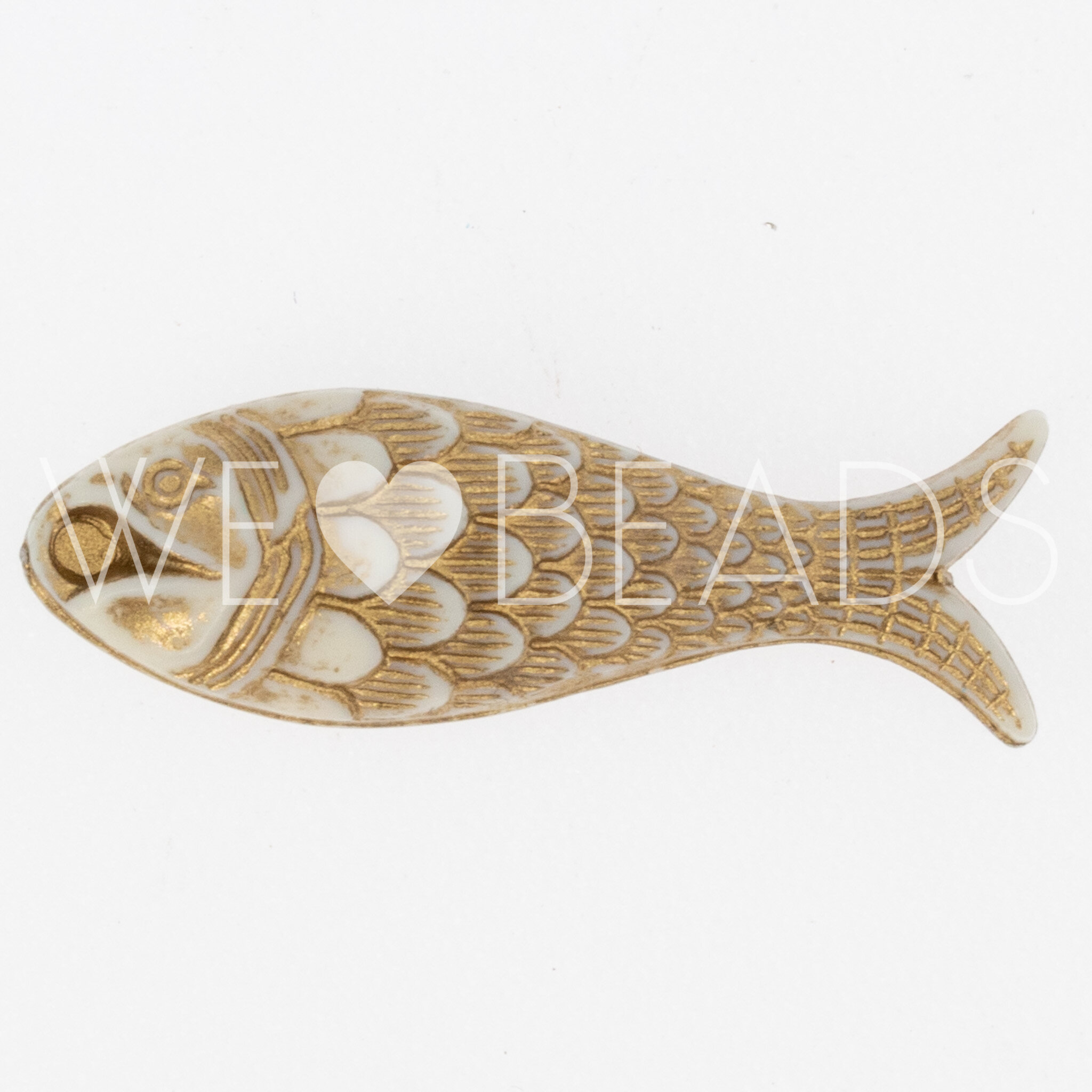 27x9 Fisch Charm in ivory Opaque