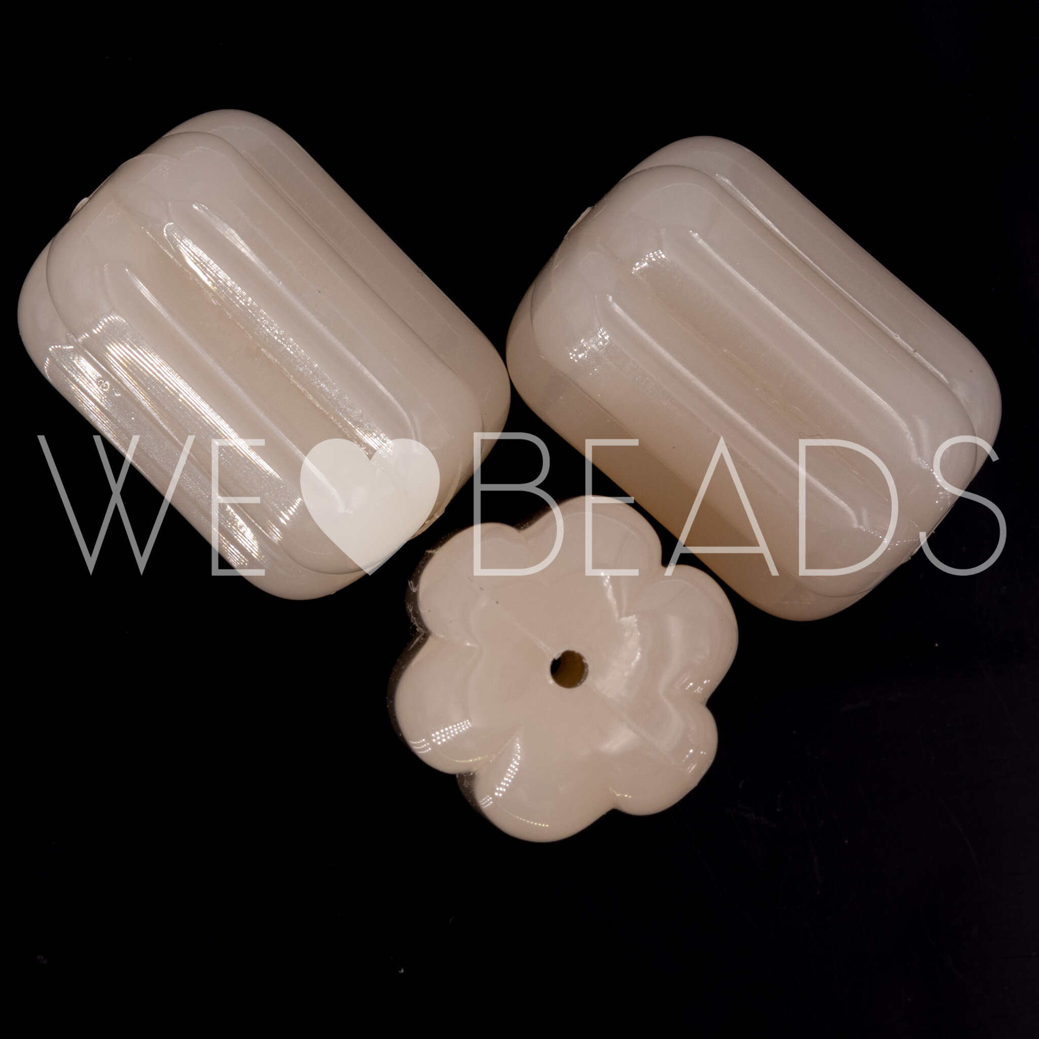 25x18 Walzen Perle in creme Opal, Satt