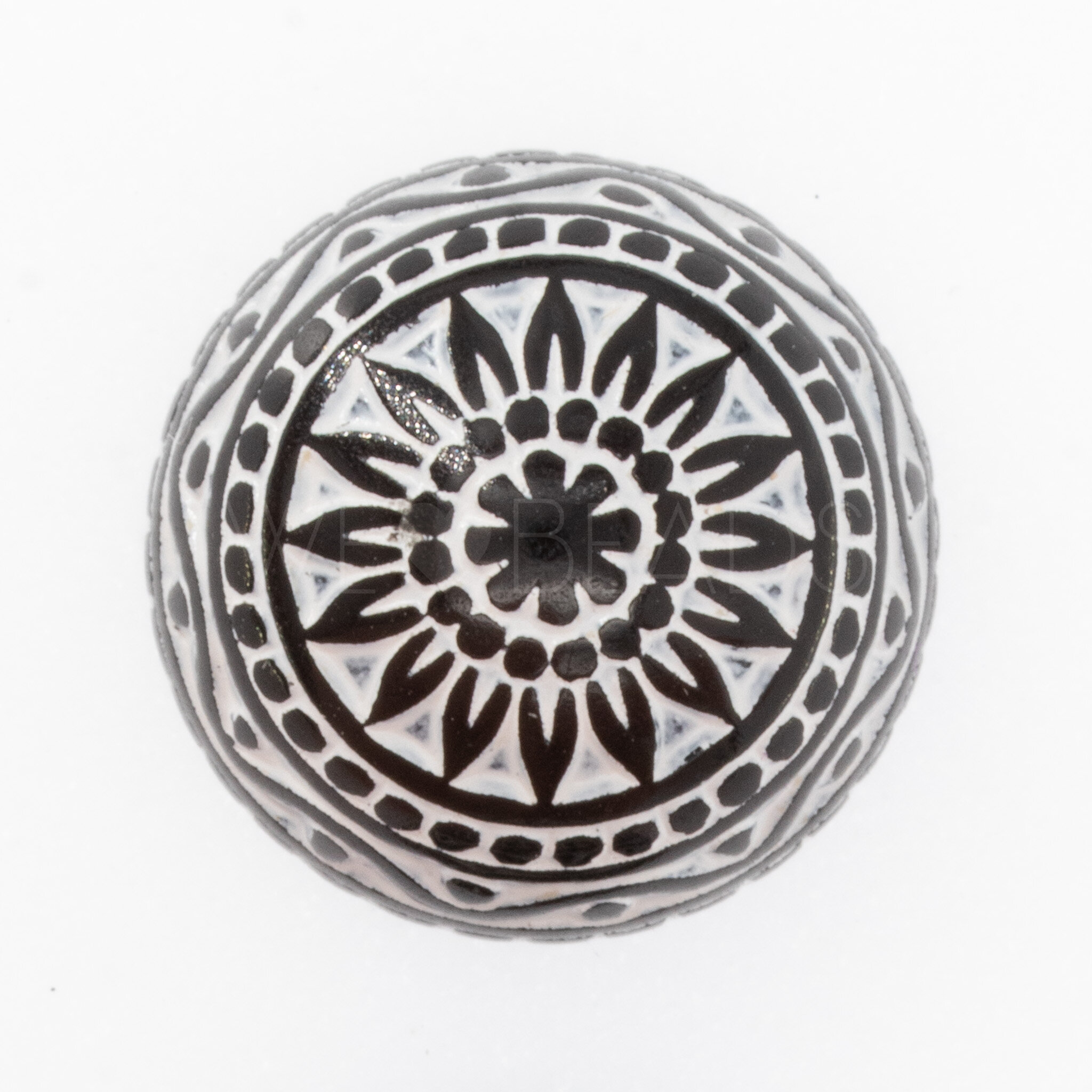 12mm Mosaik  Cabochon Rund in schwarz