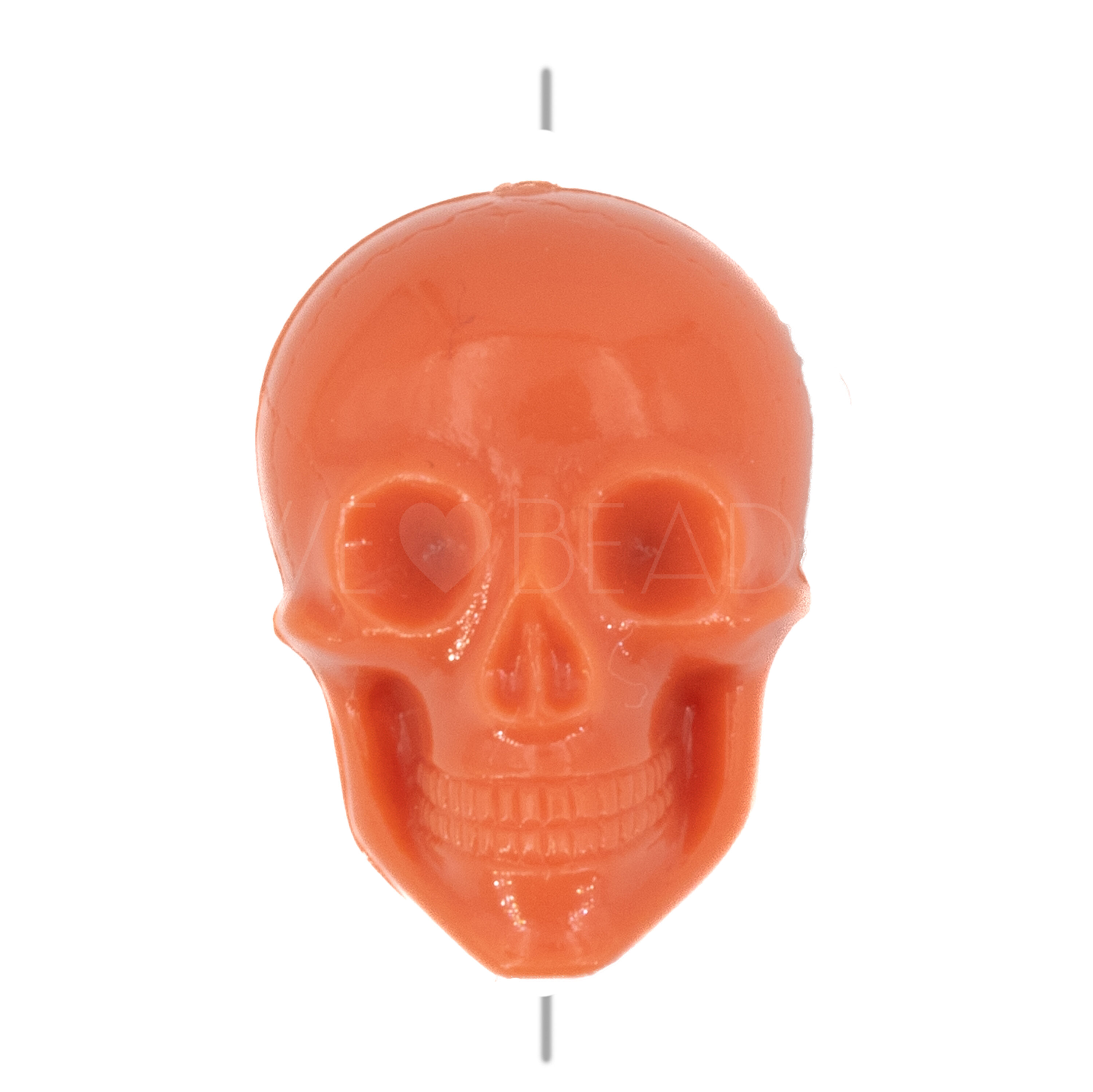 20x14 Totenkopf Perle in korall