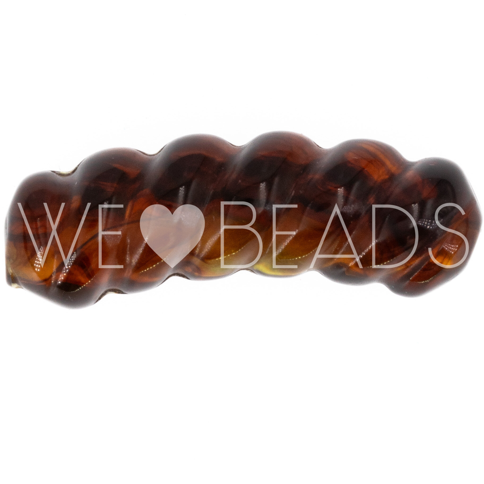  tube Beads in tortoise Marbled