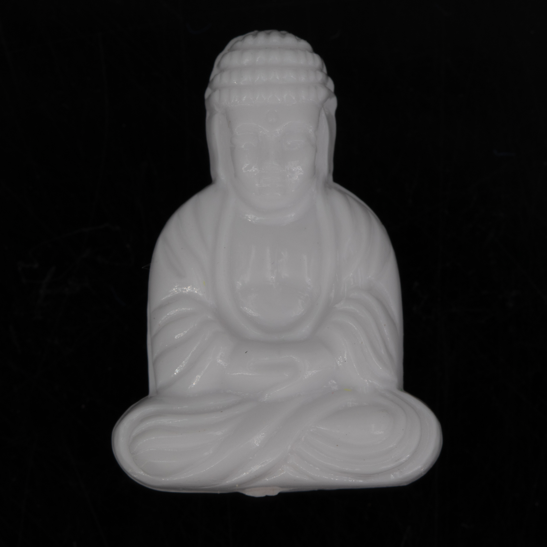 25x18 Buddha-Perle sitzend in weiss Satt