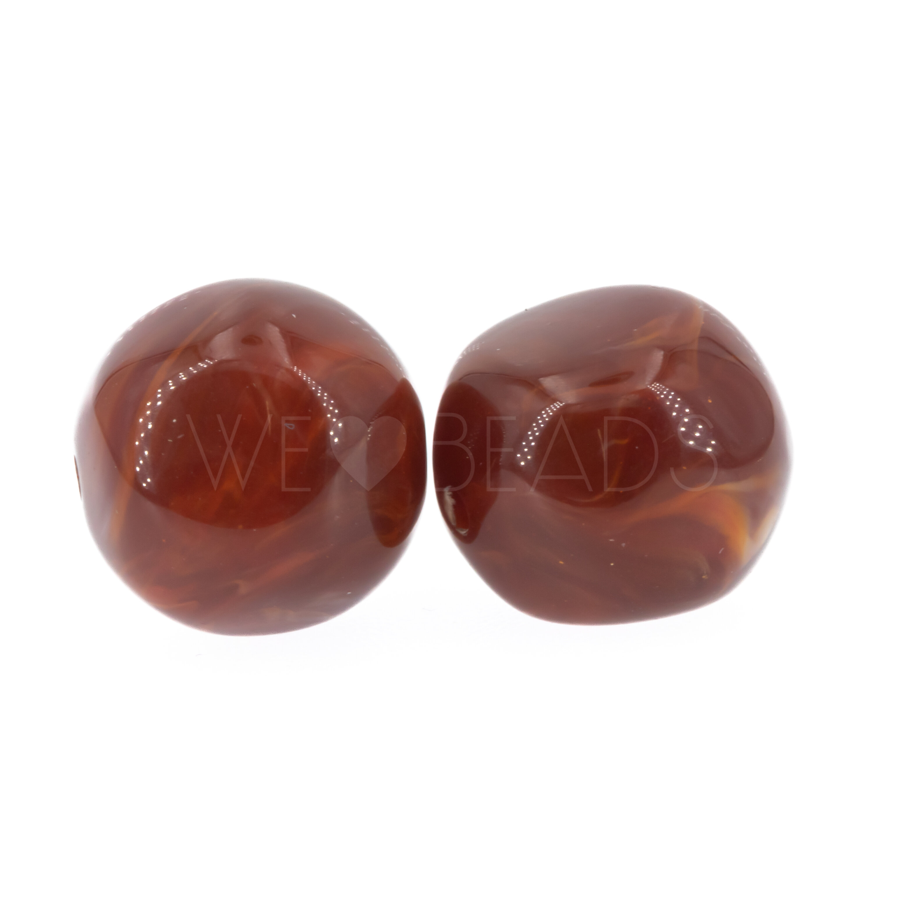 15mm baroque Beads-  purple-gold Marbled